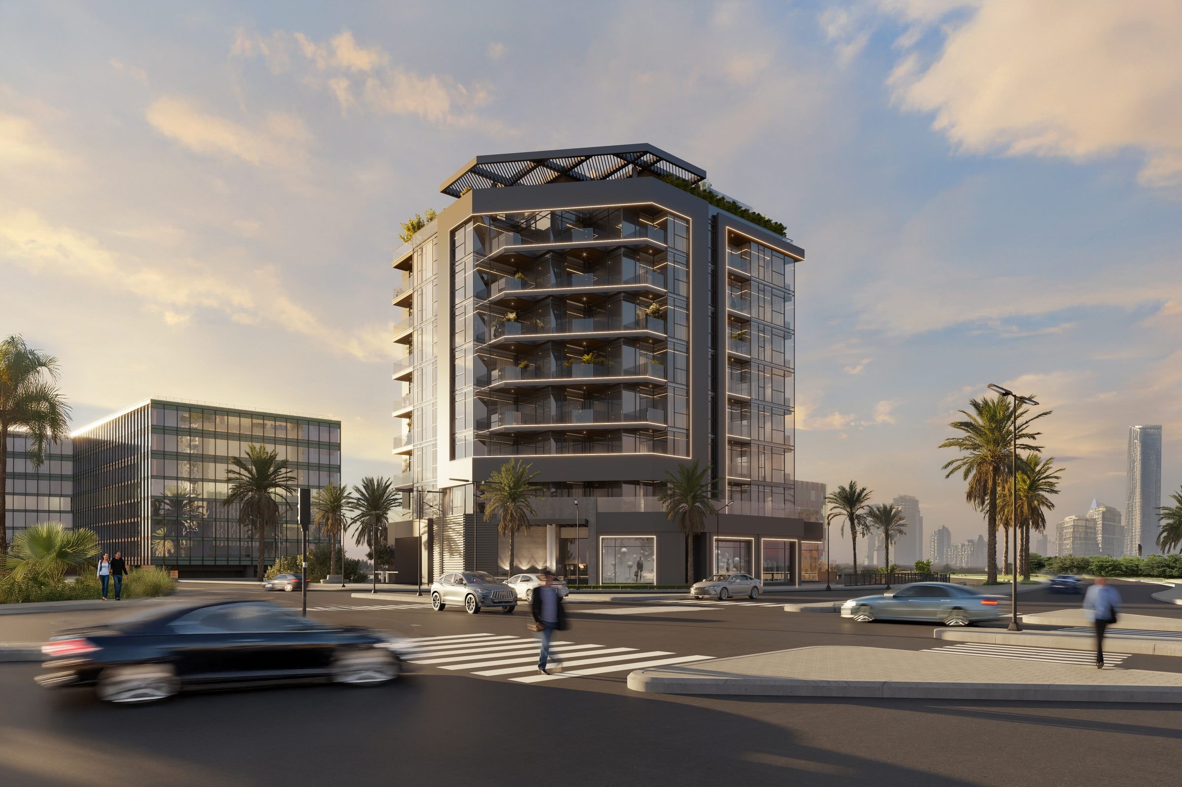 Impressie van Celeste, woningen van HRE Development in Culture Village, Dubai