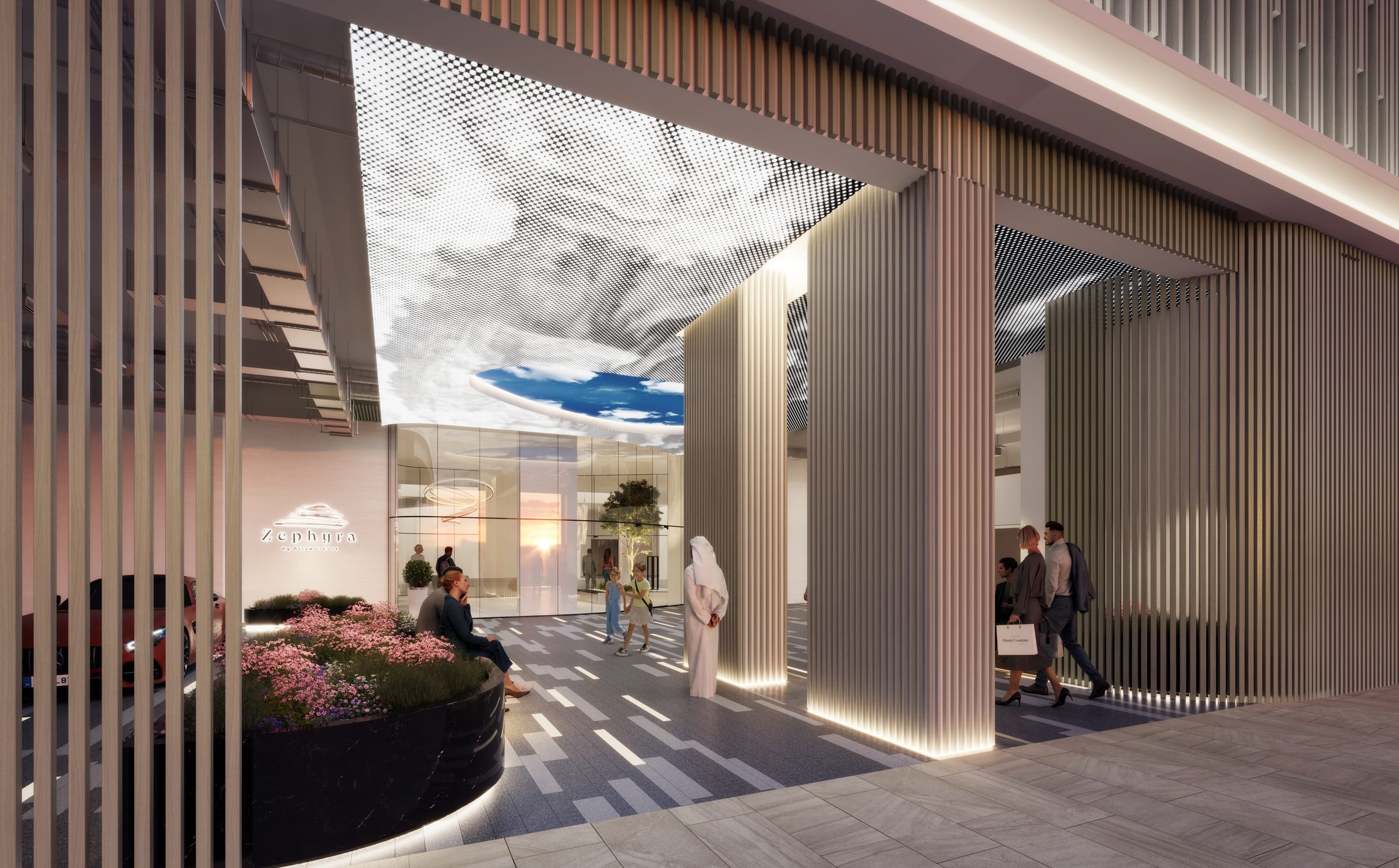 Impressie van Zephyra, woningen van Arsenal East in Dubai Islands, Dubai