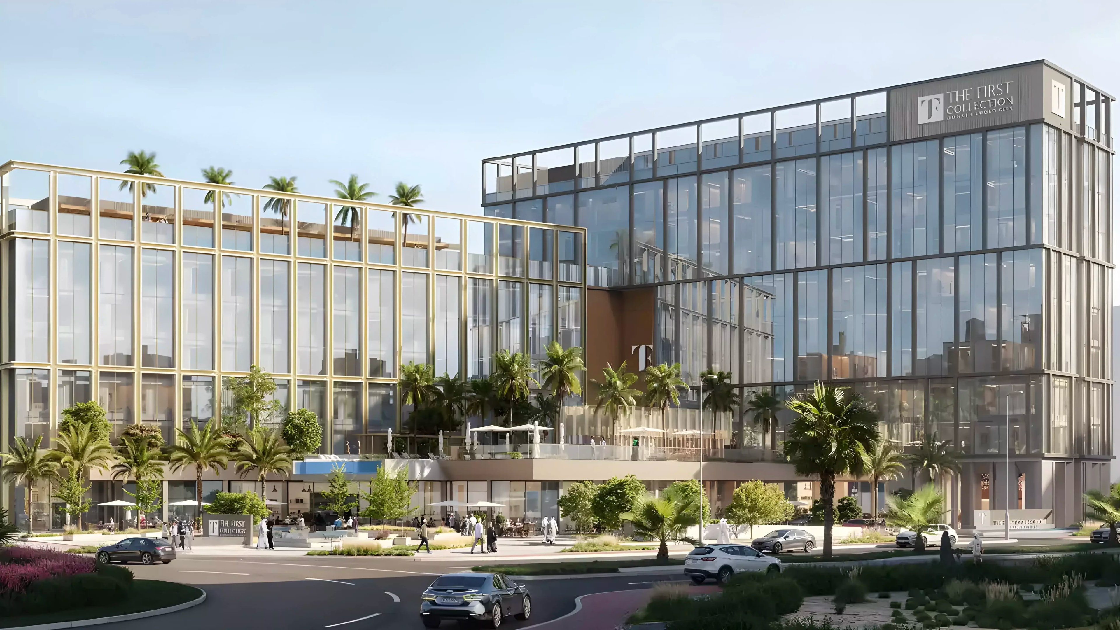 Impressie van The First Collection, appartementen van The First Group in Dubai Sports City, Dubai