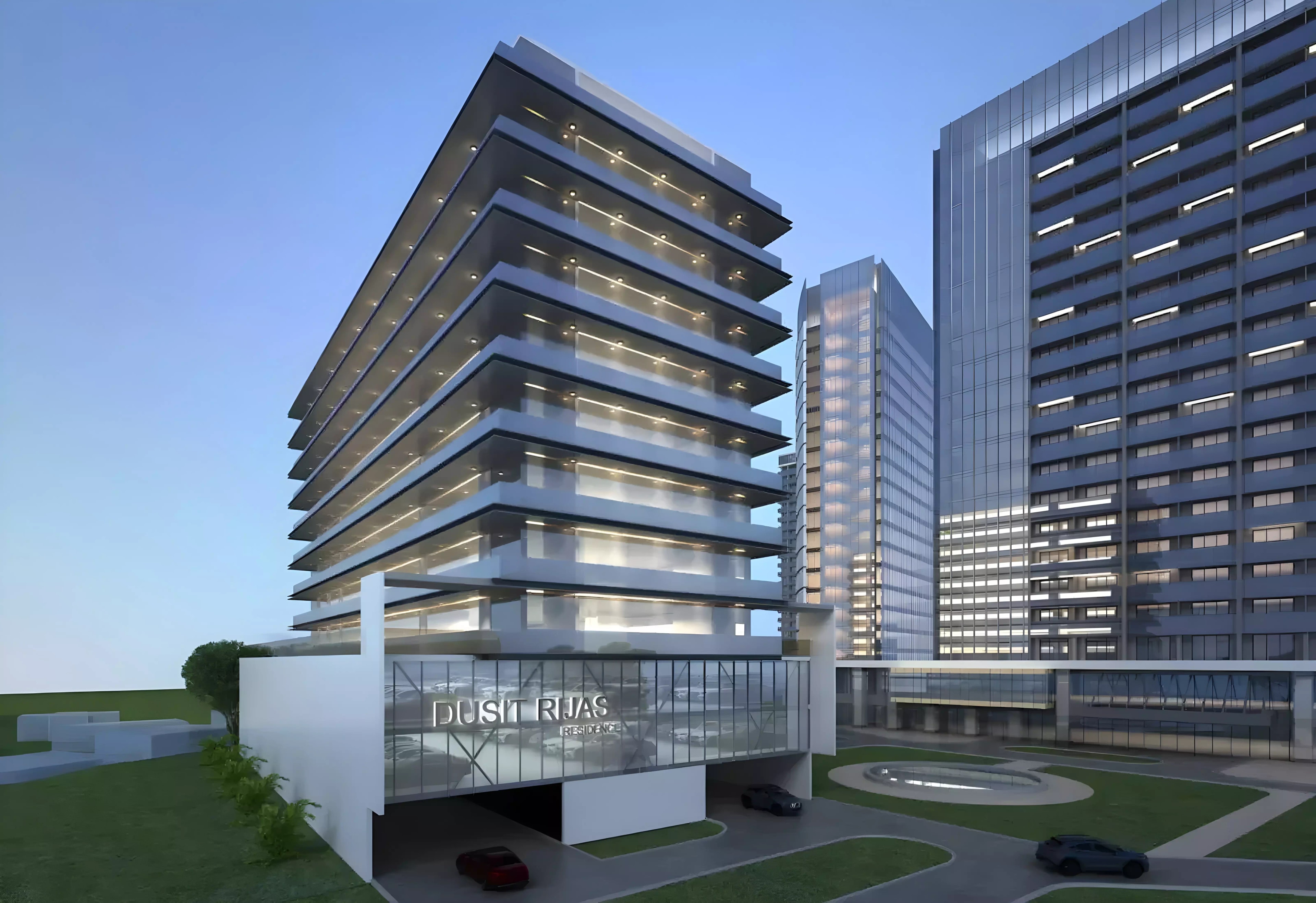 Impressie van Dusit Rijas Residence, woningen van Rijas Aces Development in Majan, Dubai