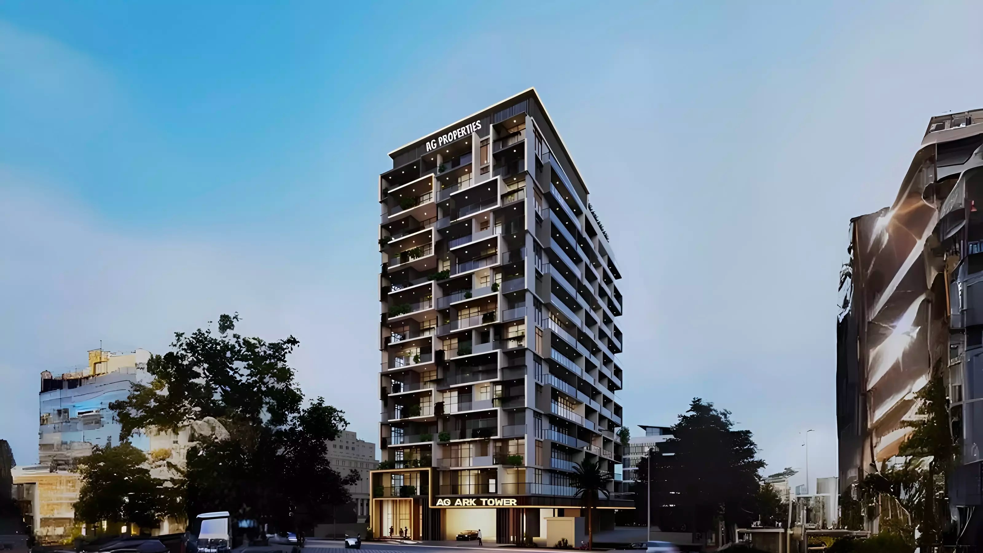 Impressie van AG Ark Tower, appartementen van AG Properties in Dubai Land Residence Complex, Dubai