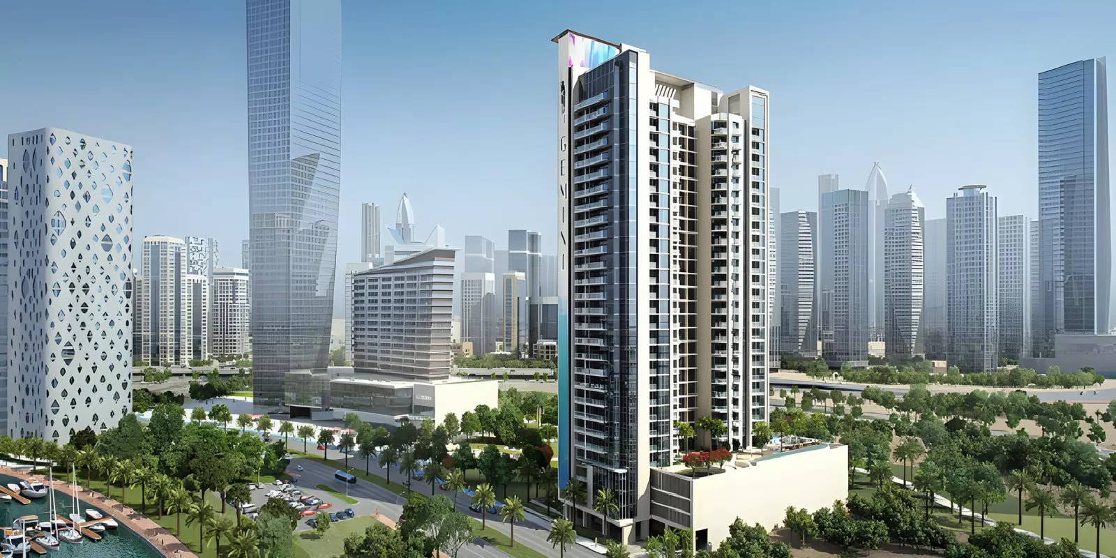 Impressie van Symphony Tower, appartementen van Gemini Property Developers in Business Bay, Dubai