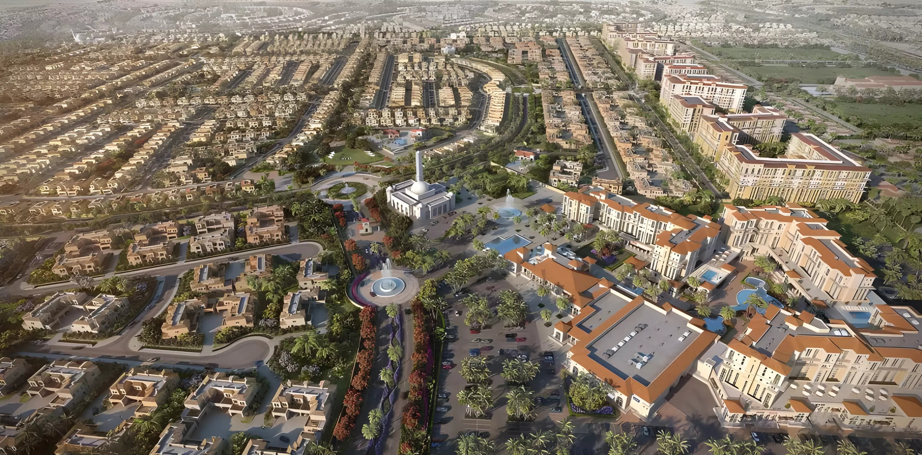 Impressie van Bliss Tower, appartementen van Pure Bliss Development in Dubai Land Residence Complex, Dubai