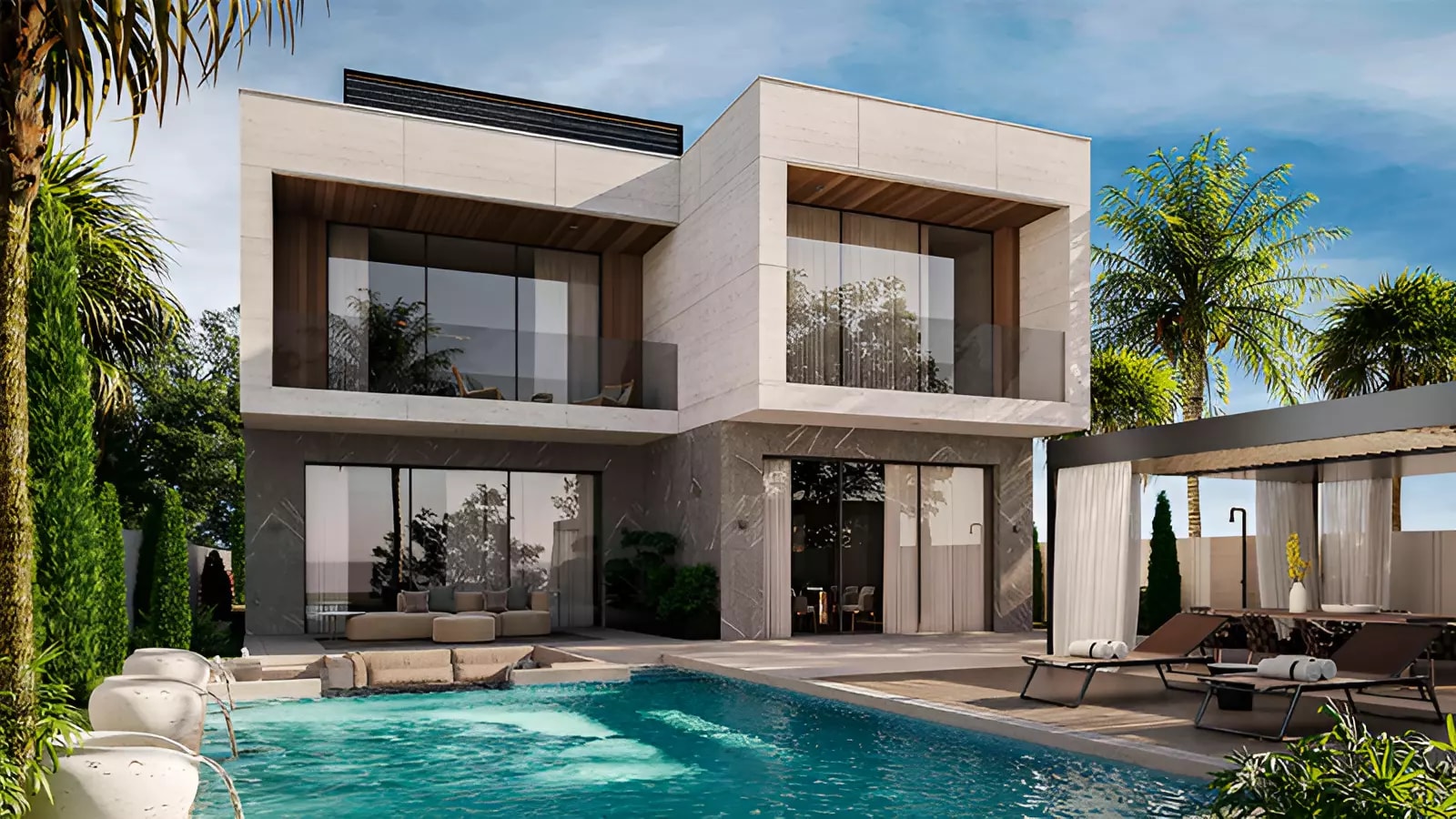 Impressie van Waterview Villas, villa's van Alexander Properties in Jumeirah Park, Dubai