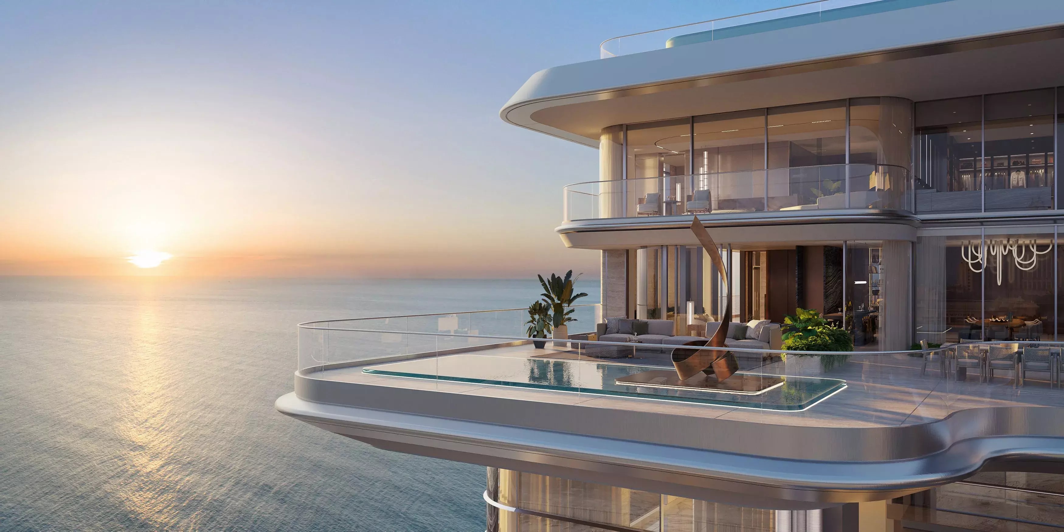 Impressie van Luna Sky Palace, appartementen van Omniyat Group in Palm Jumeirah, Dubai