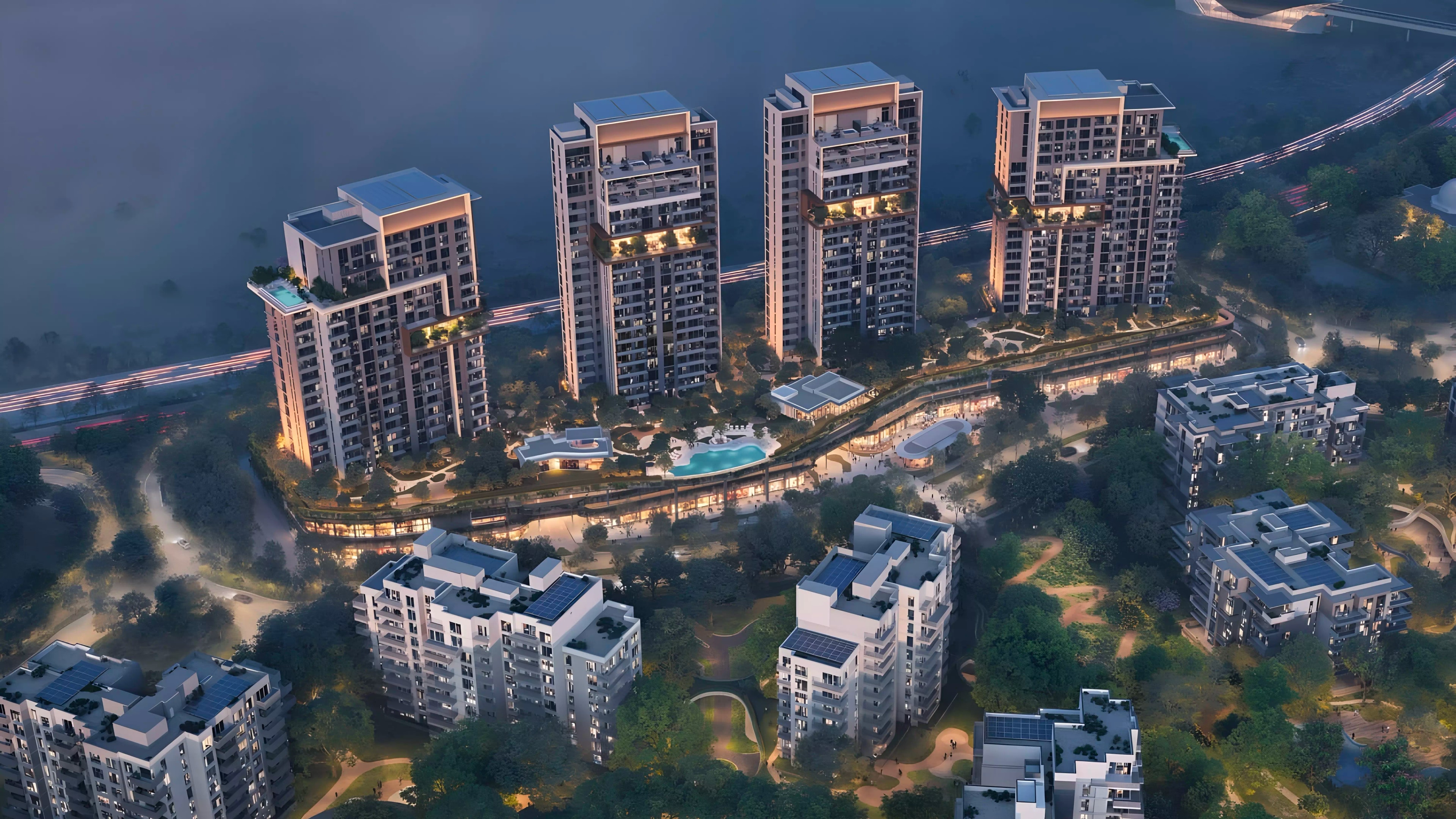 Impressie van Distrikt at Ghaf Woods, woningen van Majid Al Futtaim in Ghaf Woods, Dubai