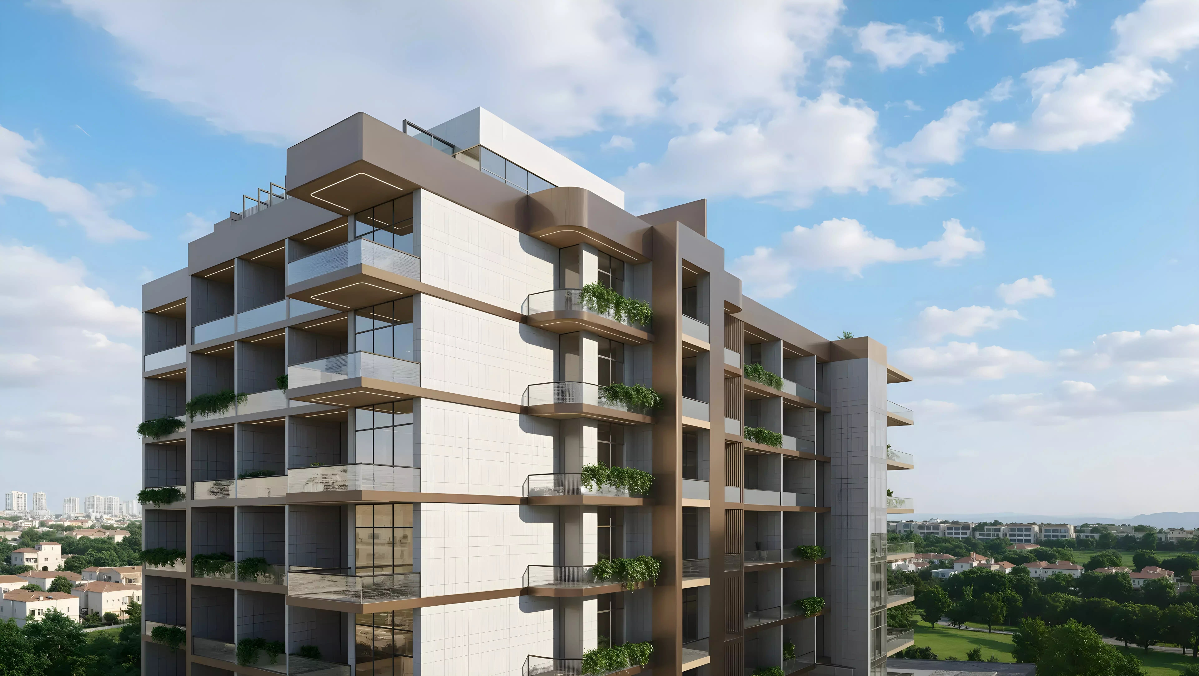 Impressie van Golf Terrace Residences, appartementen van Asak Real Estate Development in Dubai Production City (IMPZ), Dubai