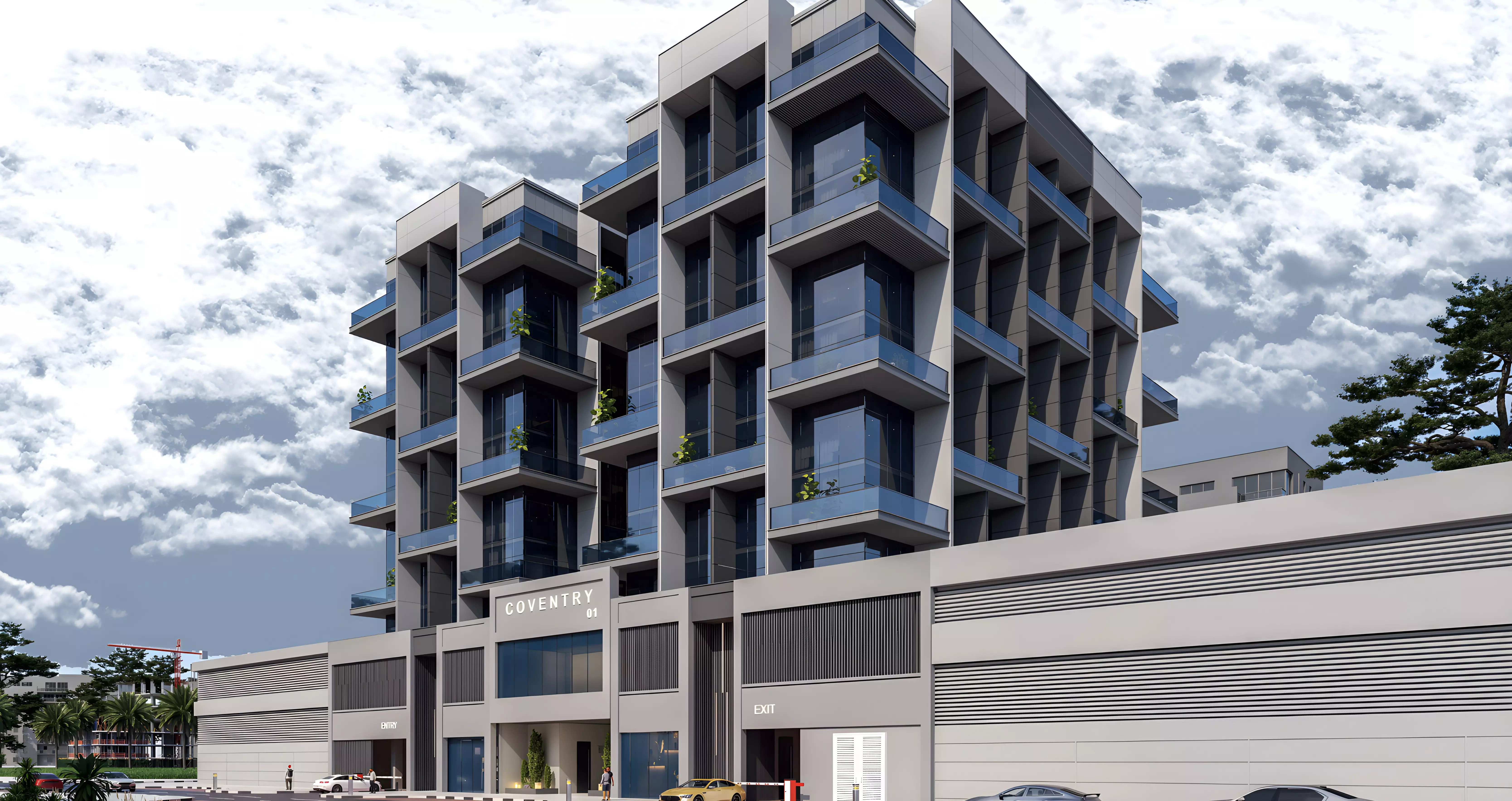 Impressie van Coventry Twins, appartementen van GFS Developers in Dubai Industrial City, Dubai