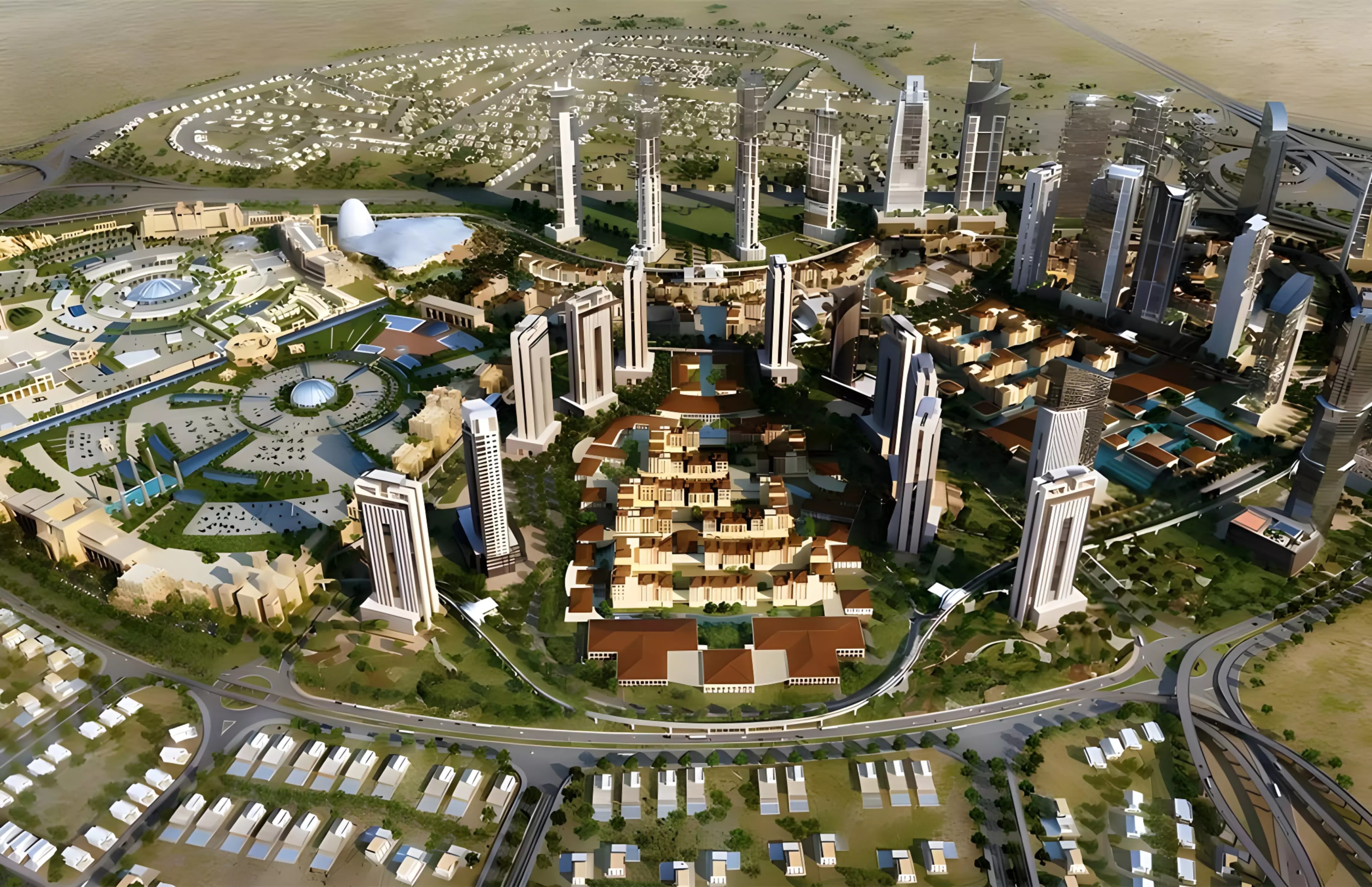 Impressie van Empire Gardens, appartementen van Empire Developments in Dubai Land Residence Complex, Dubai