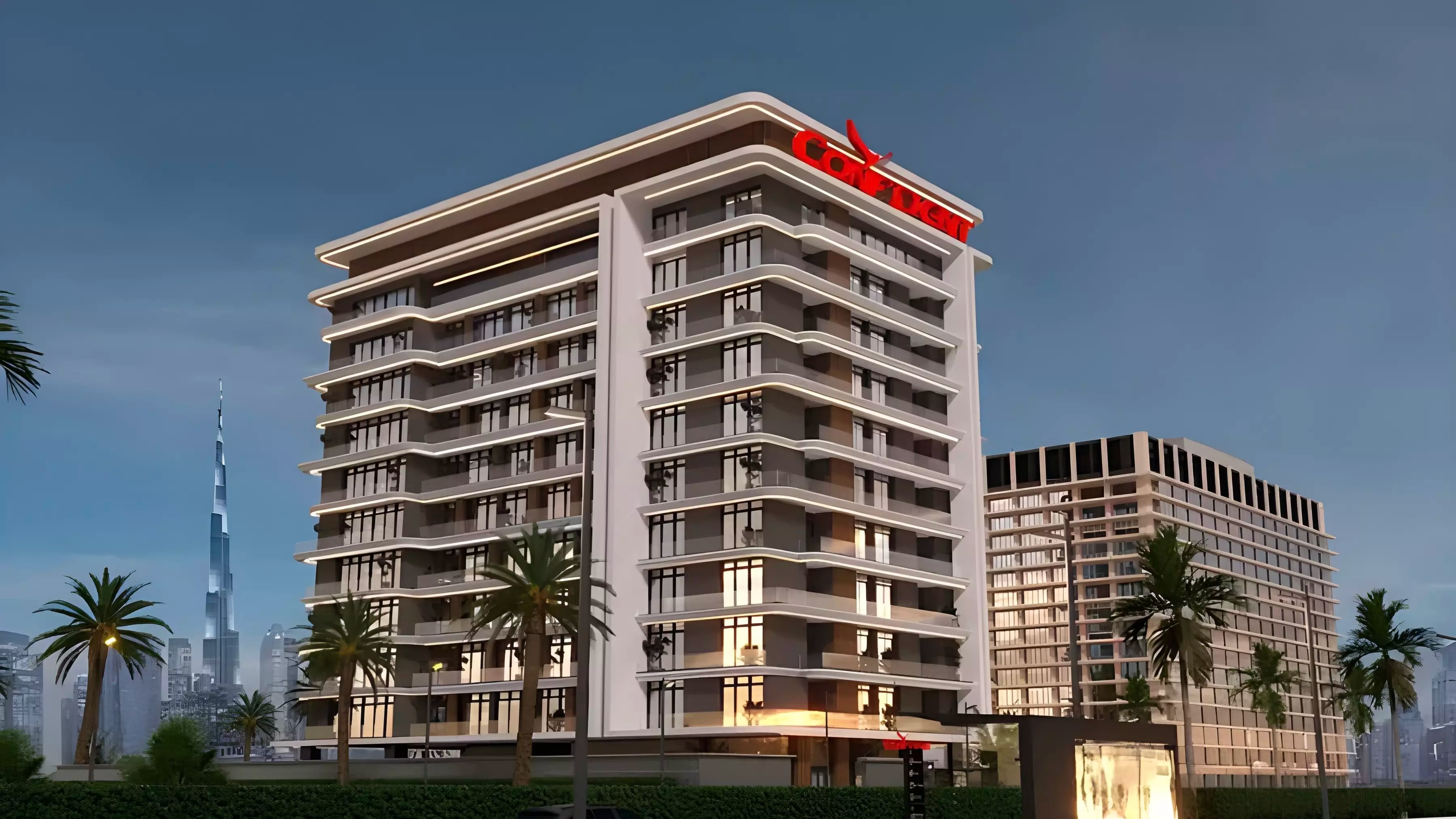 Impressie van Confident Preston, woningen van Confident Group in Liwan, Dubai