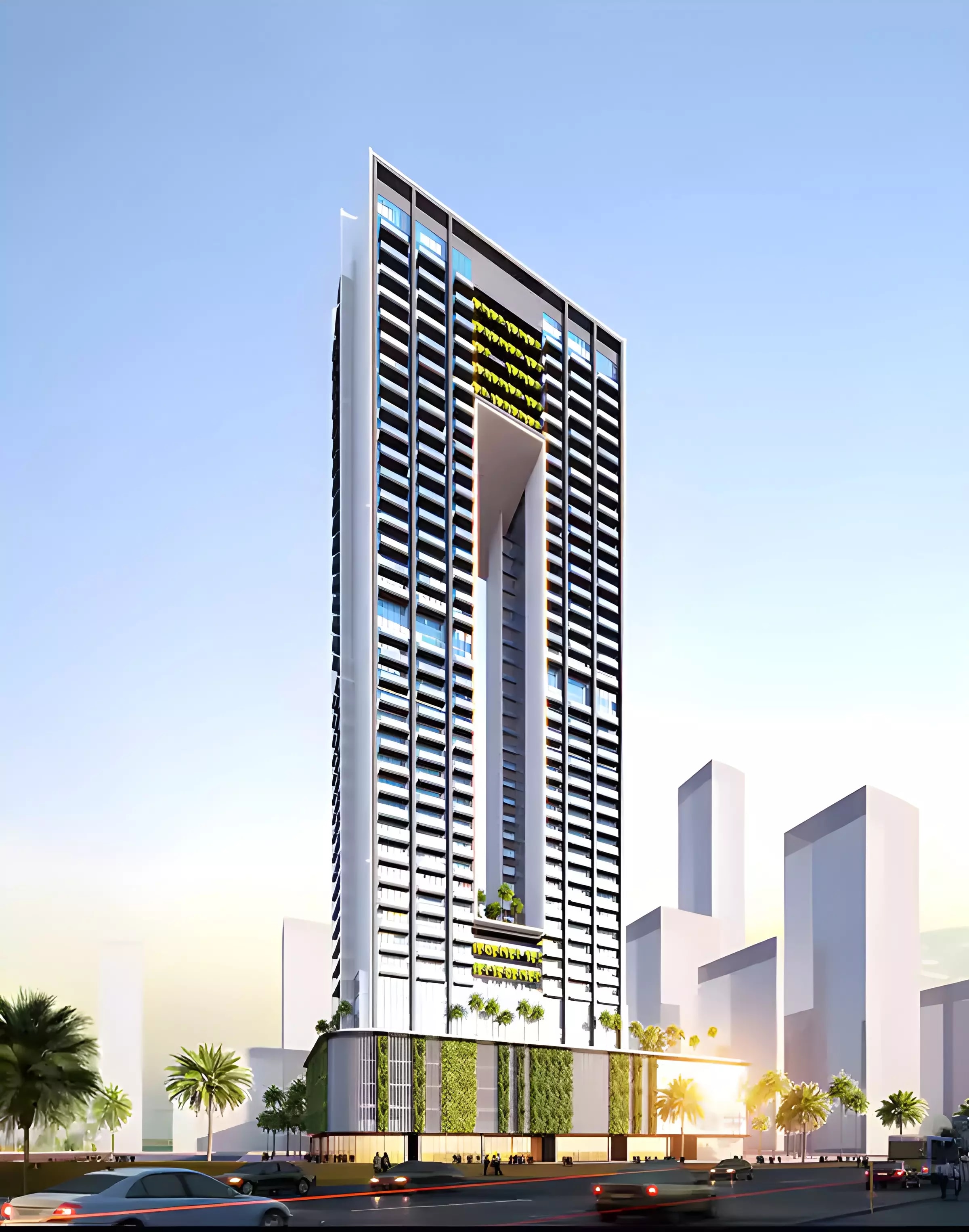 Impressie van Sky Gate Tower, woningen van Tiger Group in Jumeirah Village Triangle, Dubai