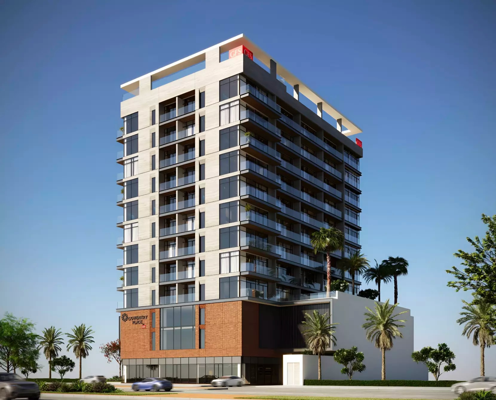 Impressie van Coventry Place, appartementen van GFS Developers in Dubai Production City (IMPZ), Dubai