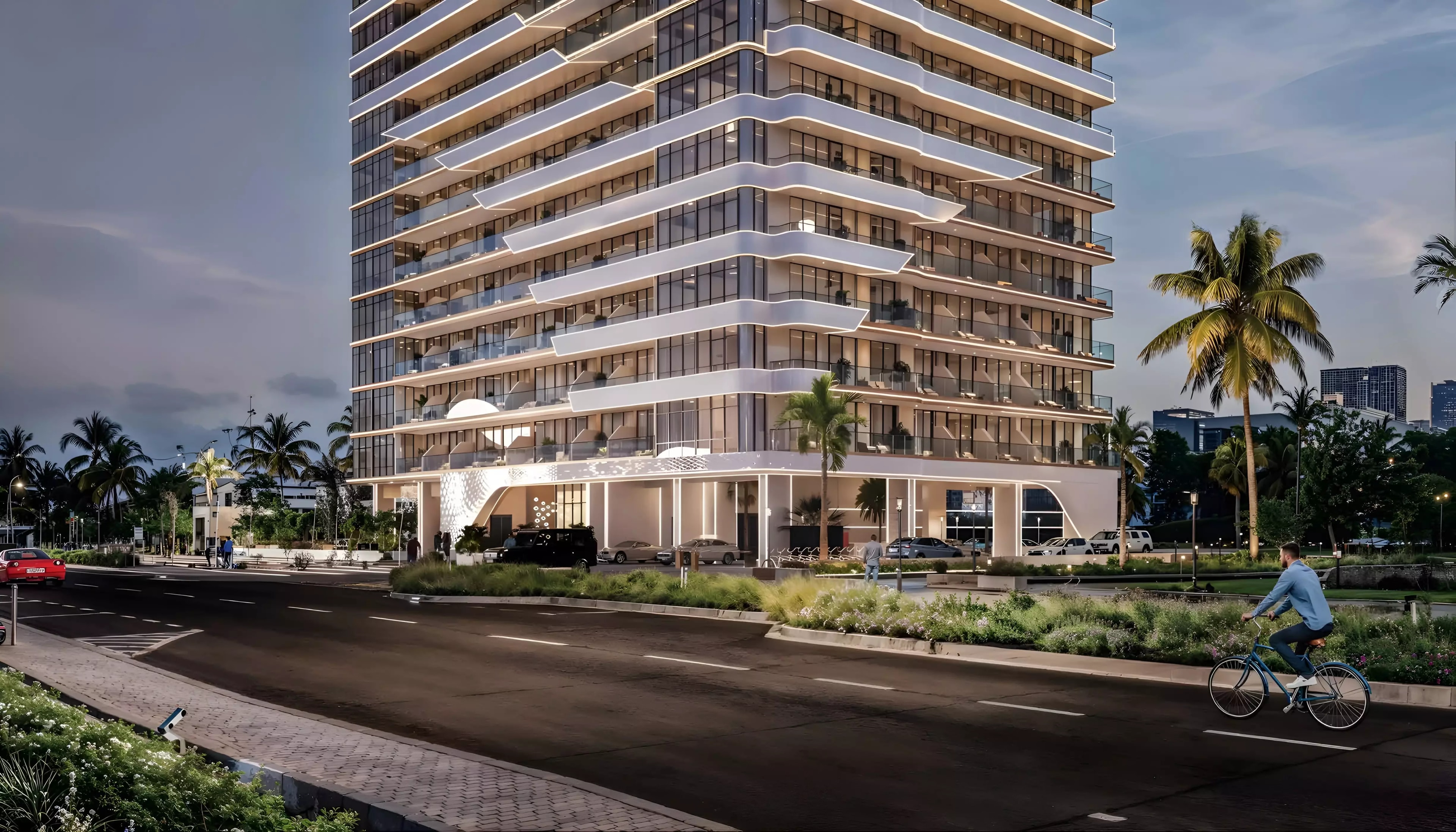 Impressie van Floarea Oasis, appartementen van Mashriq Elite Developments in Dubai Land Residence Complex, Dubai