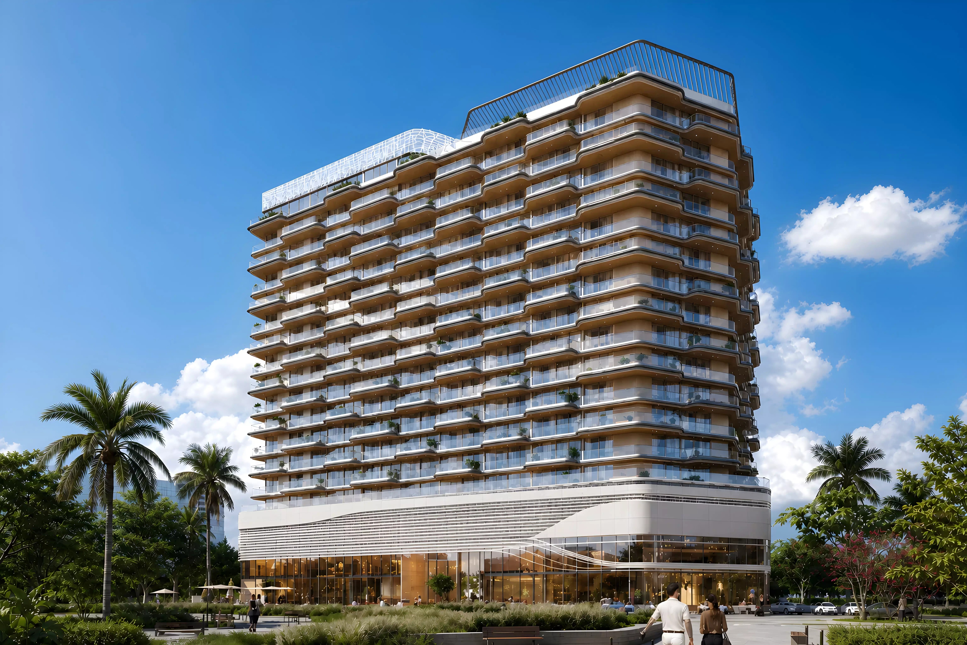 Impressie van Treppan Vision, appartementen van Fakhruddin Properties in Dubai Land Residence Complex, Dubai