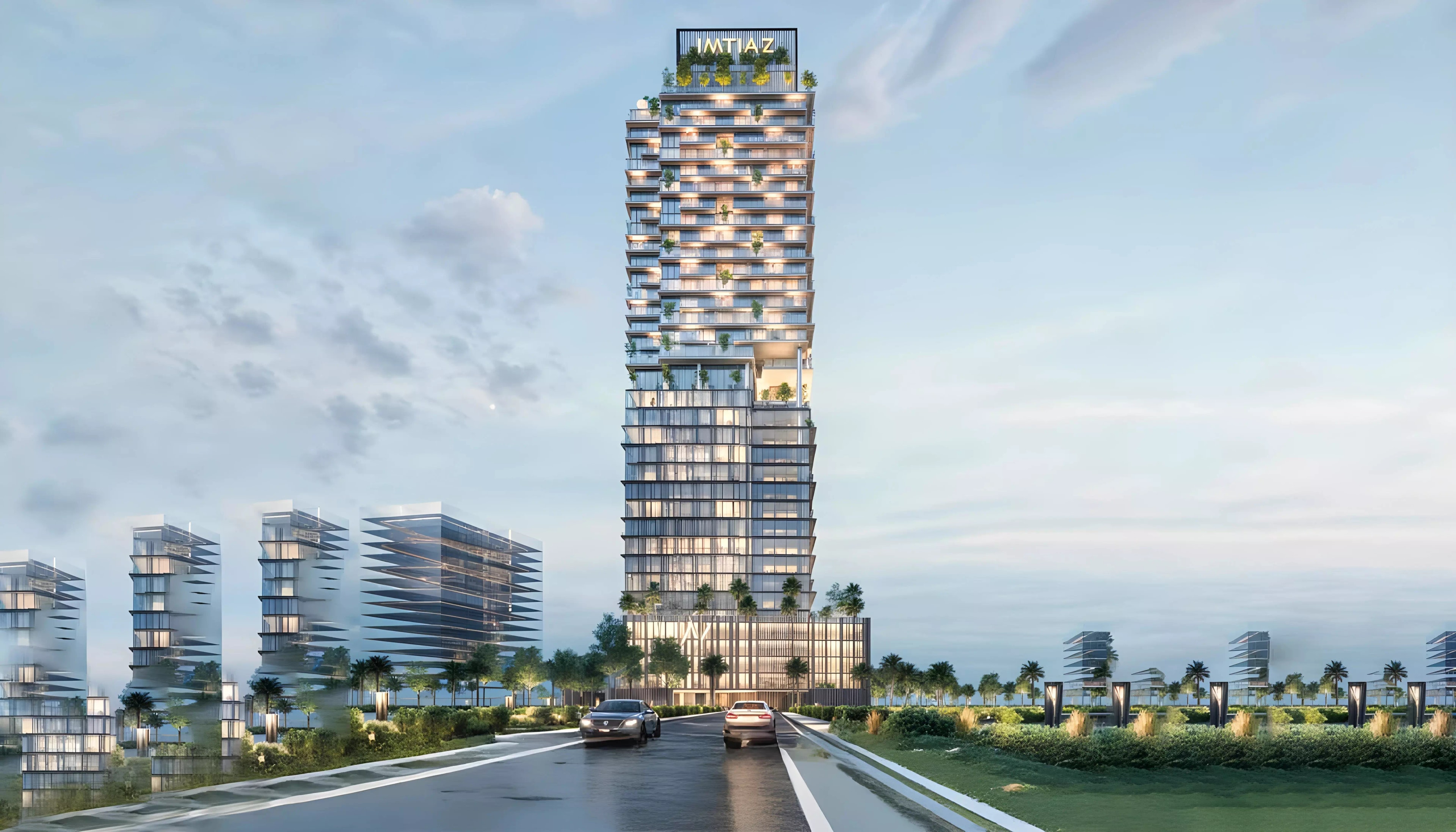 Impressie van Cove Boulevard, appartementen van Imtiaz Developments in Dubai Land Residence Complex, Dubai