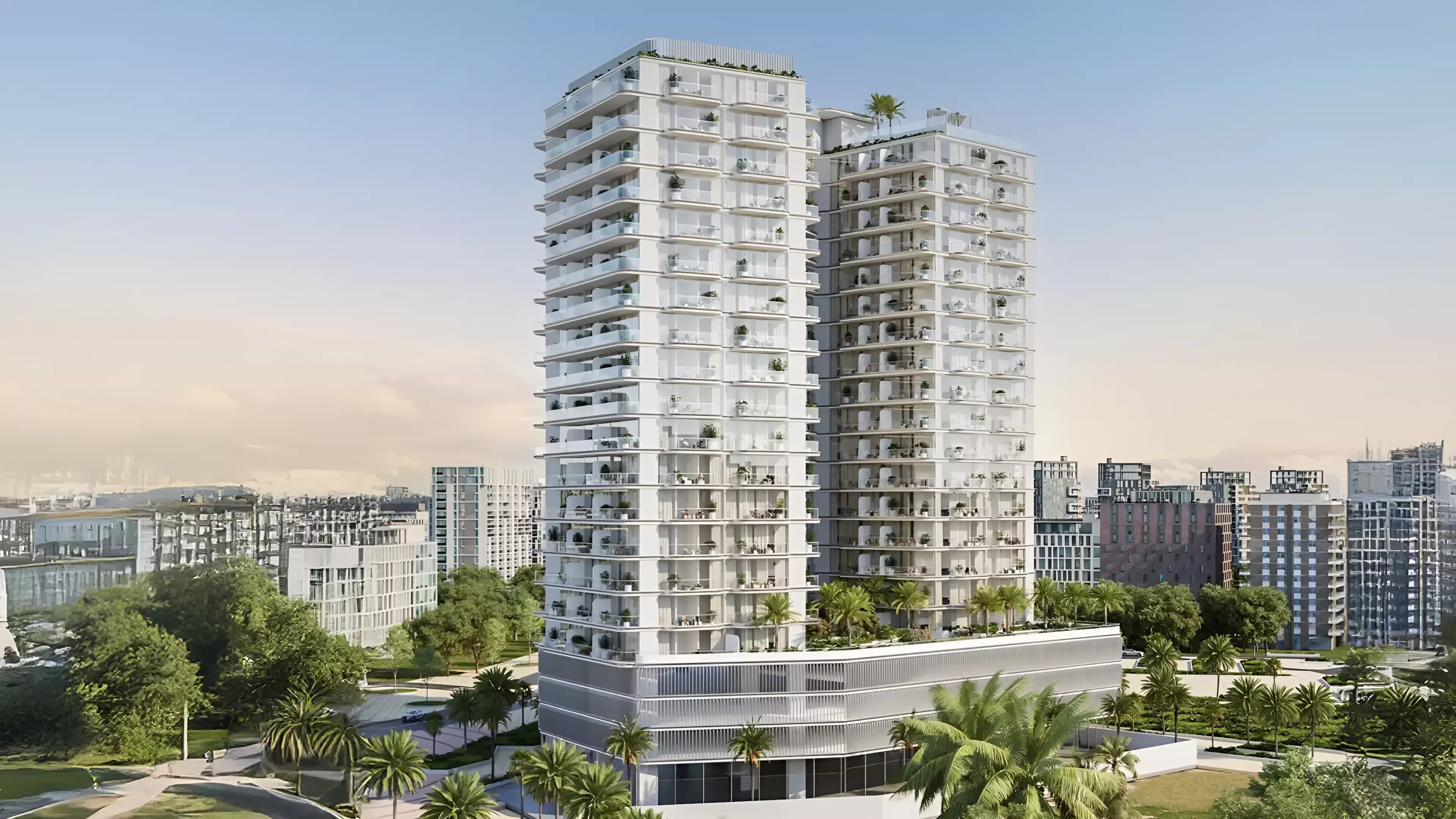 Impressie van Cove Grand, appartementen van Imtiaz Developments in Dubai Land Residence Complex, Dubai