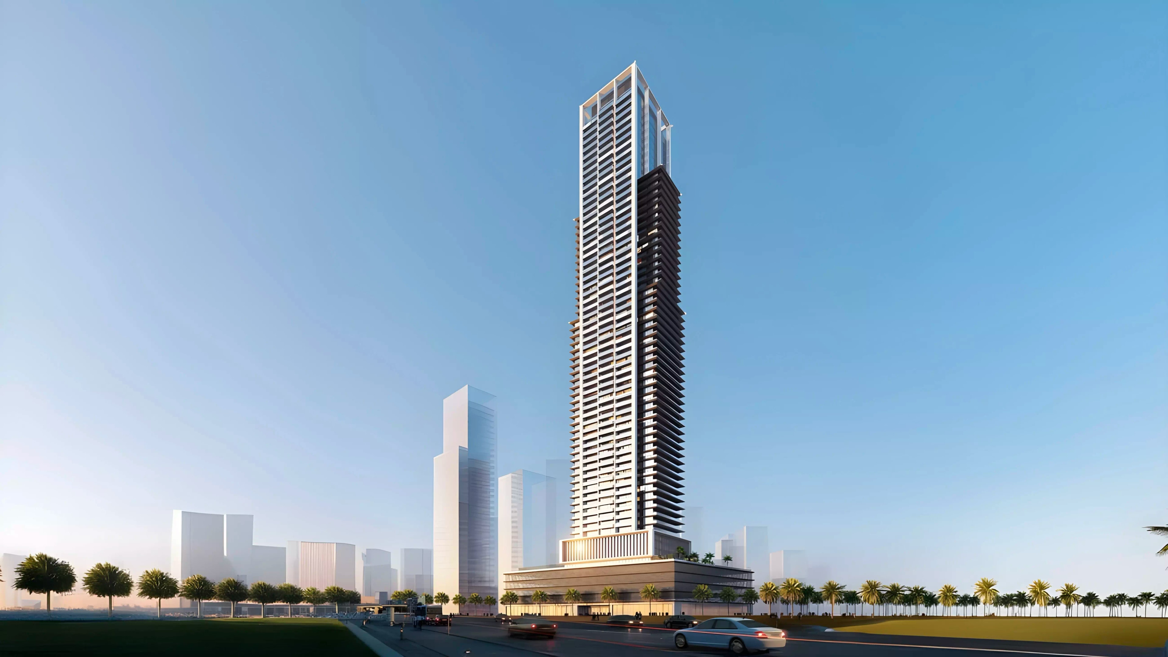 Impressie van Auresta Tower, woningen van Tiger Group in Jumeirah Village Circle, Dubai