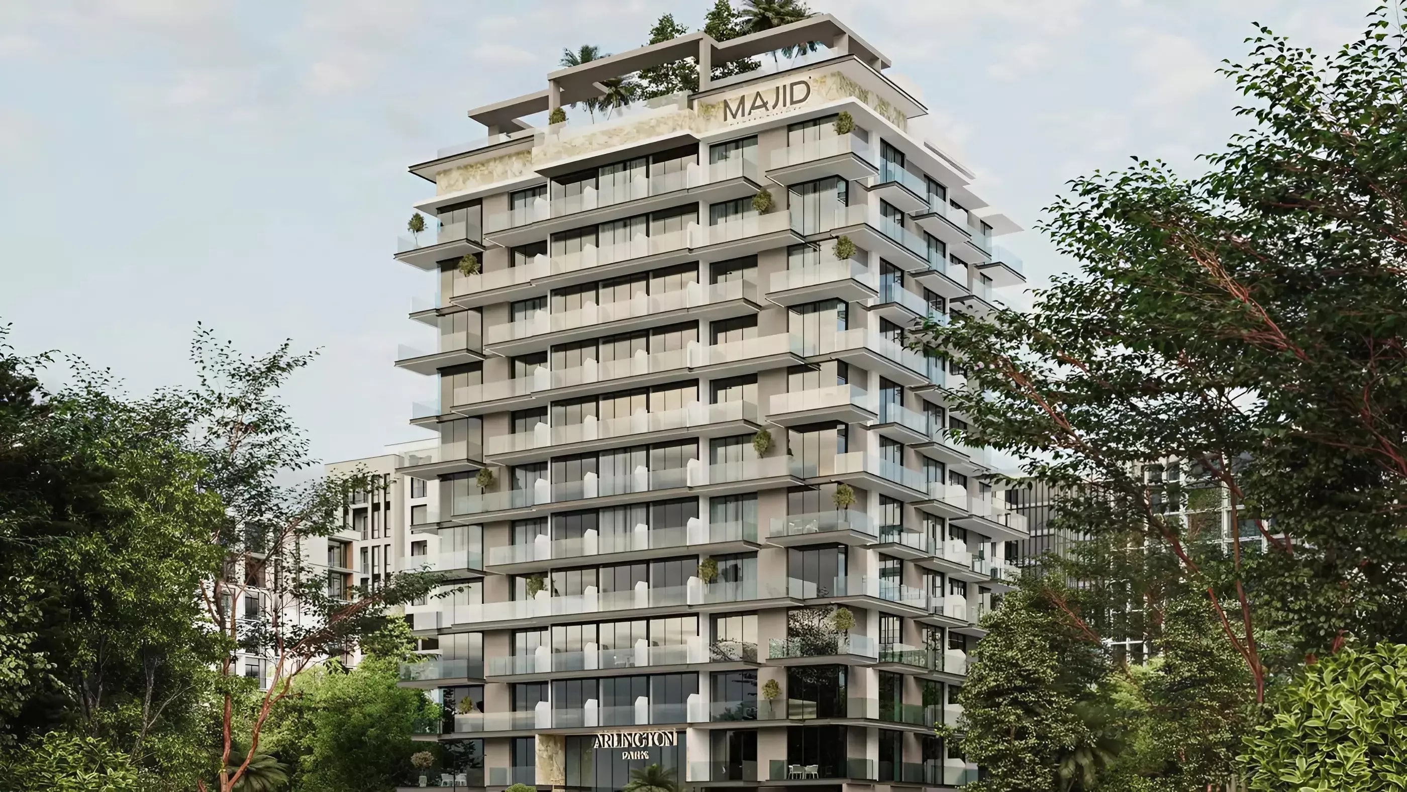 Impressie van Arlington Park, appartementen van Majid Developments in Dubai Land Residence Complex, Dubai