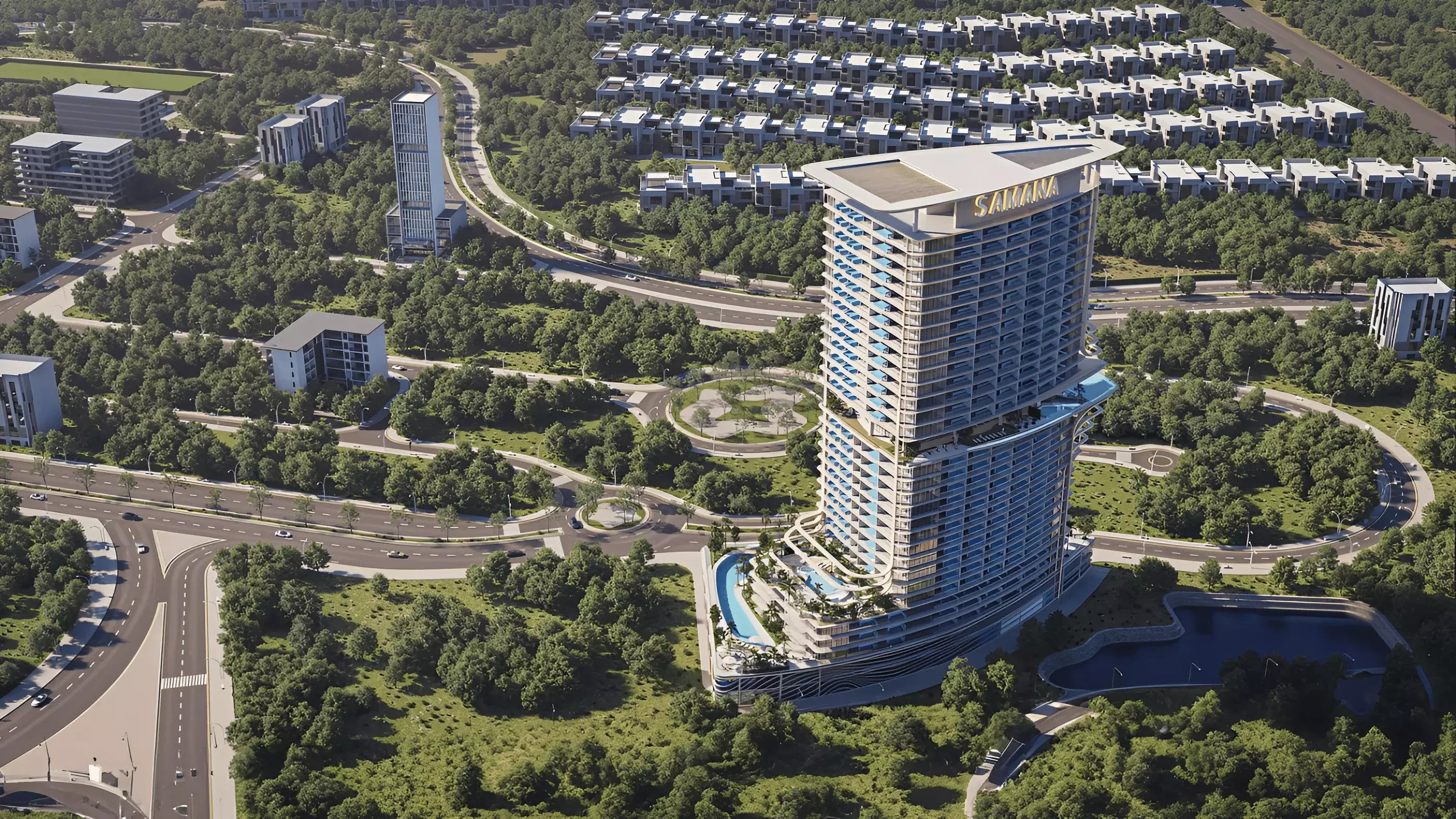 Impressie van Samana Barari Heights, woningen van Samana Developers in Majan, Dubai
