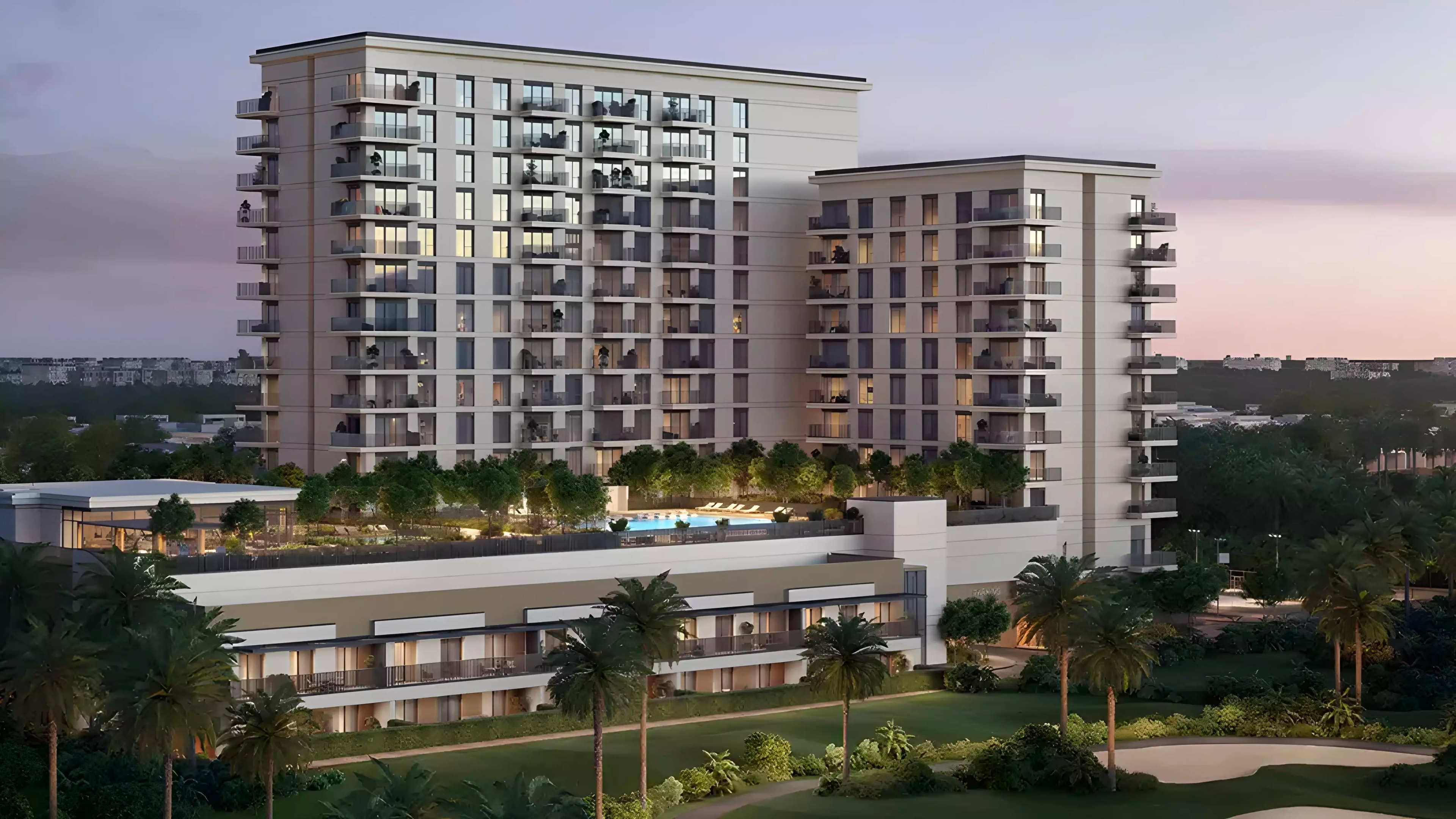 Impressie van Golf Edge, woningen van Emaar Properties in Emaar South, Dubai