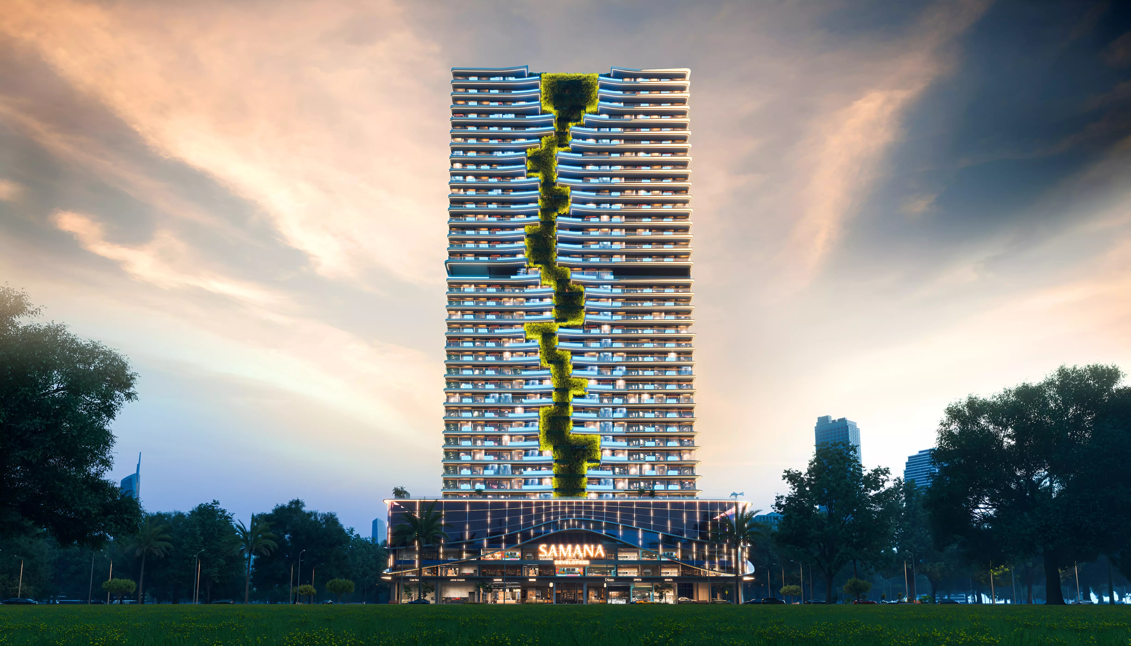 Impressie van Samana Barari Lagoons, woningen van Samana Developers in Majan, Dubai