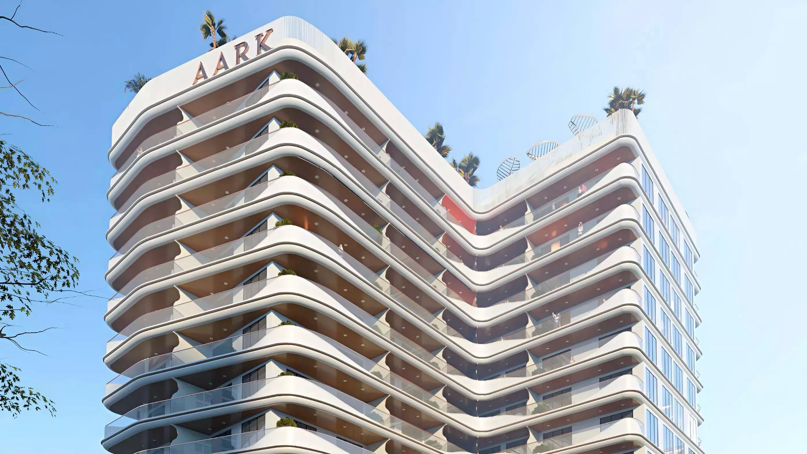 Impressie van Aark Terraces, appartementen van Aark Developers in Dubai Land Residence Complex, Dubai