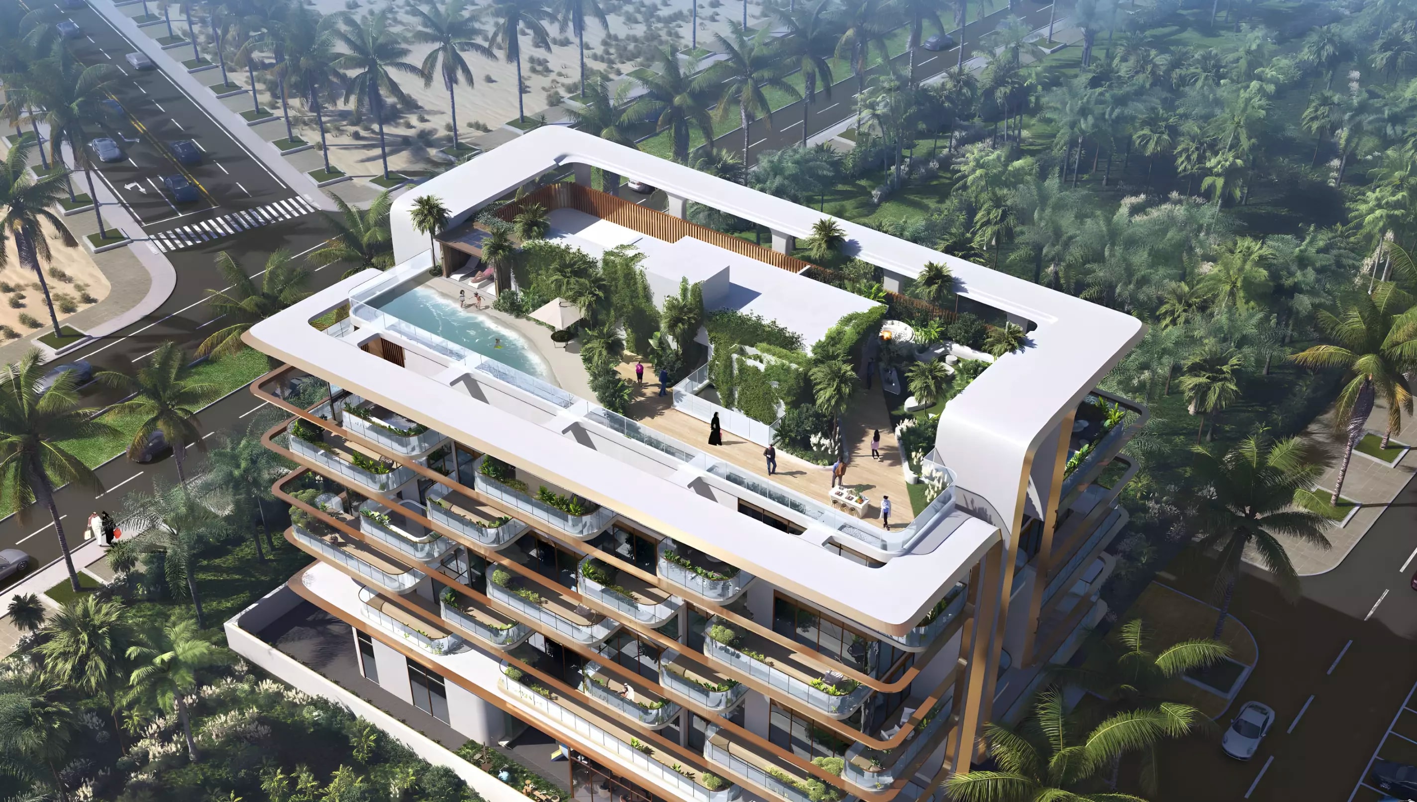 Impressie van Vedaire Residences, appartementen van Elton Development in Meydan, Dubai