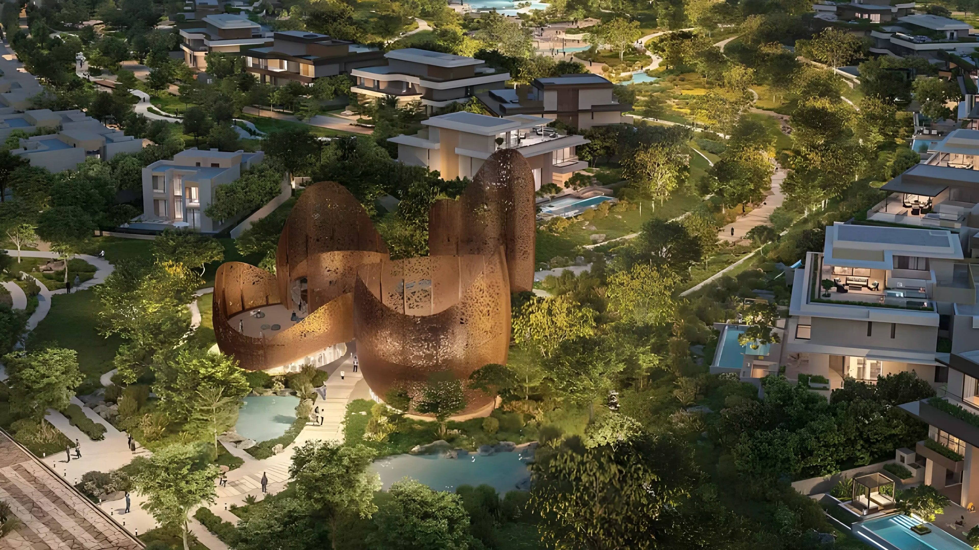 Impressie van Cassia Villas, villa's van Aldar Properties in The Wilds by Aldar, Dubai