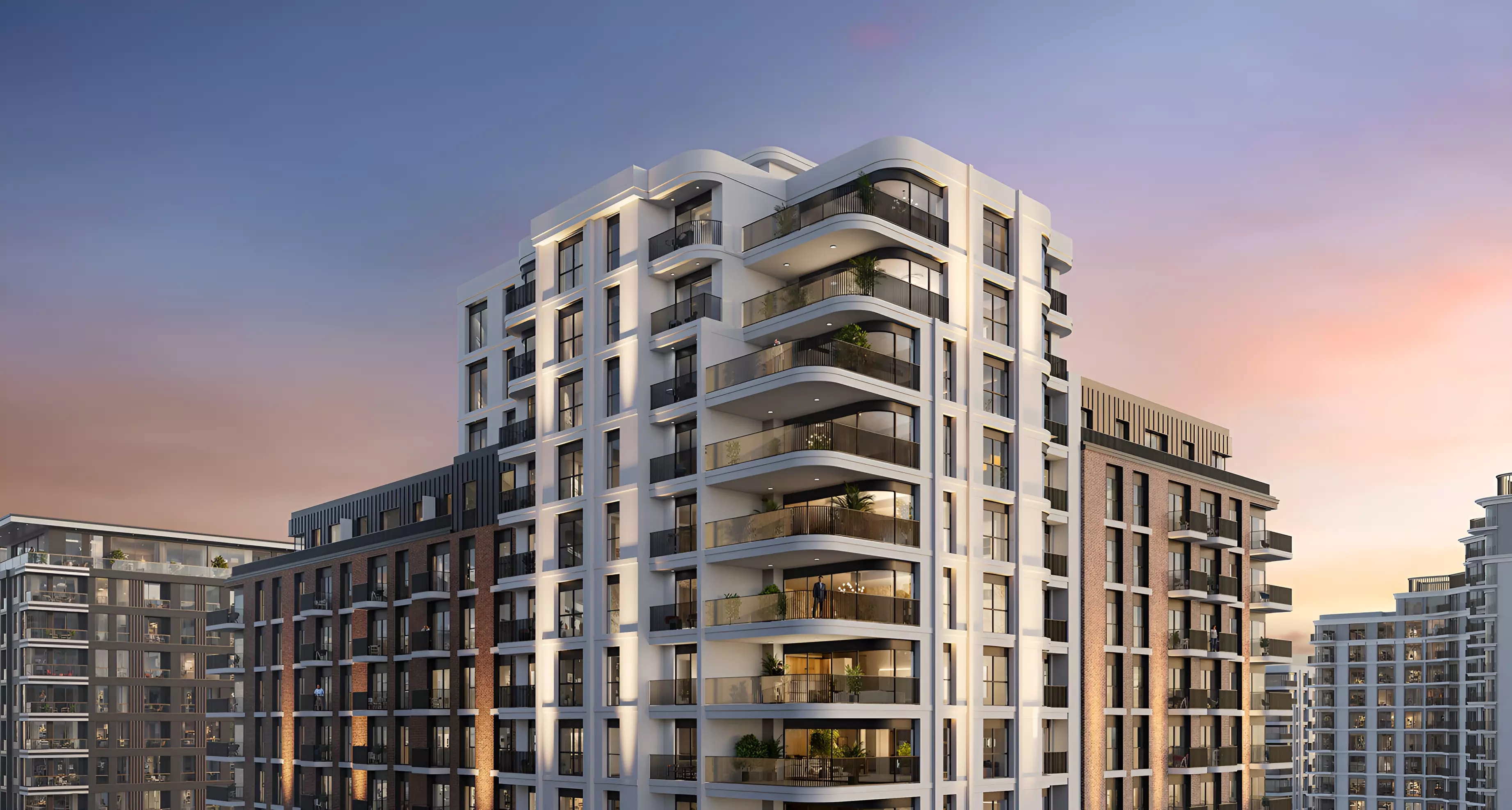 Impressie van Berkshire Park, appartementen van Nshama in Town Square, Dubai
