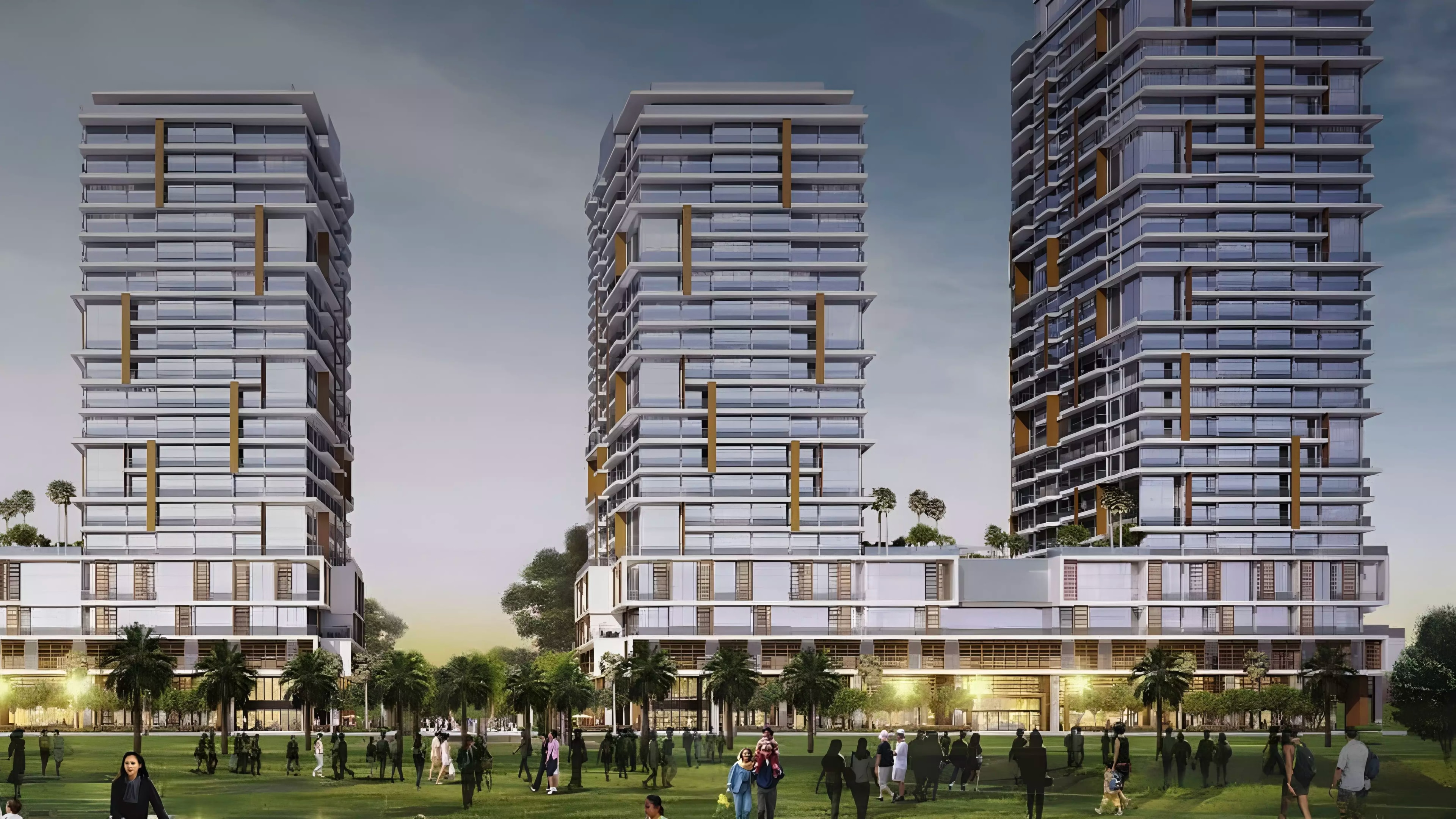 Impressie van Avenue Park Towers 2, woningen van Wasl Properties in Bur Dubai, Dubai