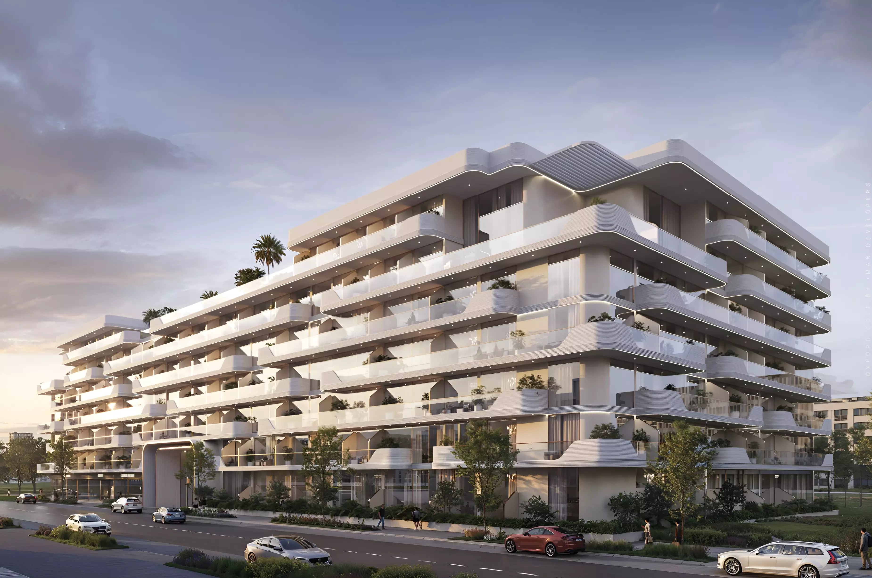 Impressie van Oxford Cove, woningen van Iman Developers in Jumeirah Village Circle, Dubai
