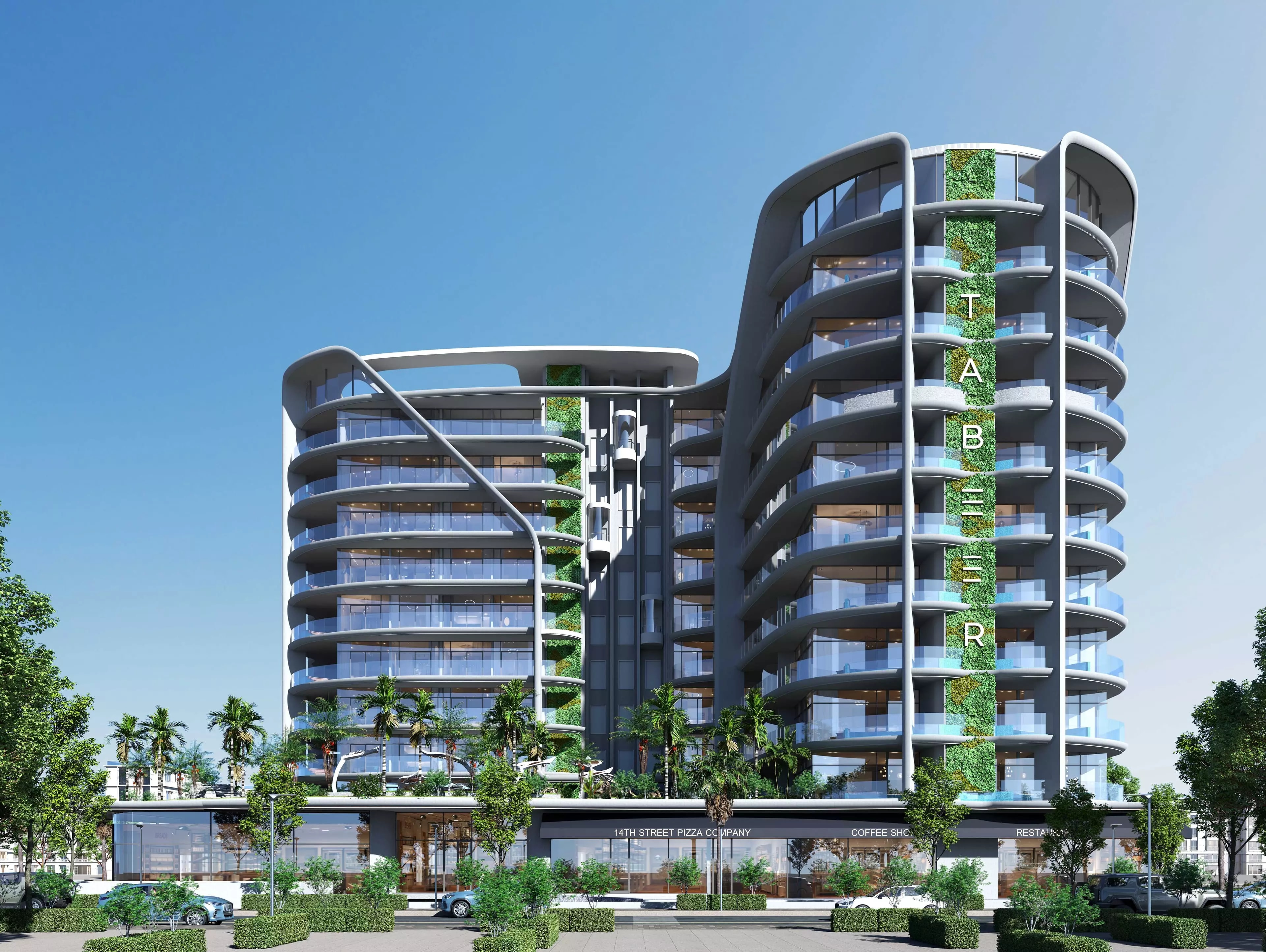 Impressie van Parkside Boulevard, appartementen van Tabeer Starwood Holding in Arjan, Dubai