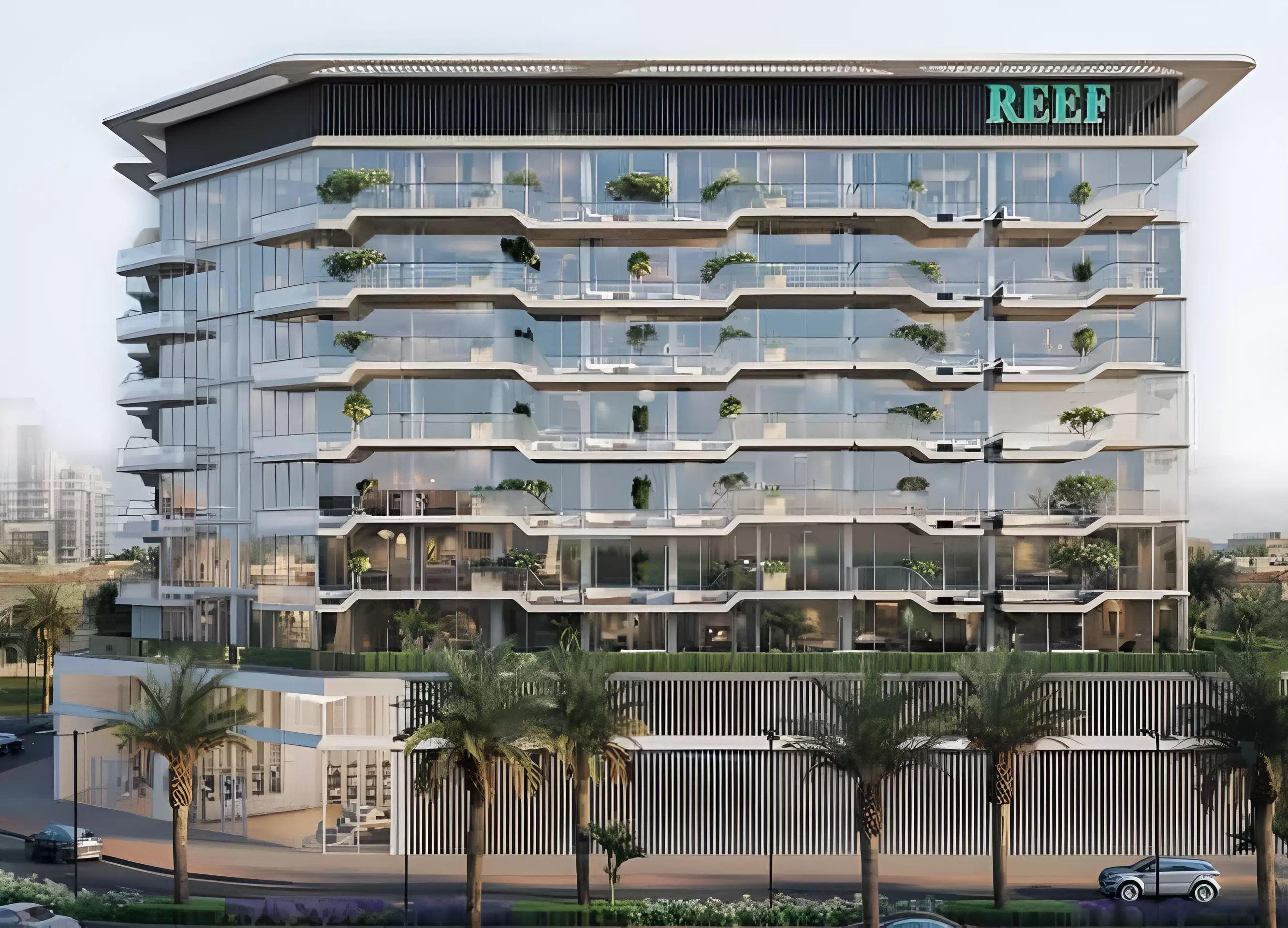 Impressie van REFF 1000, woningen van Reef Luxury Development in Dubai Land Residence Complex, Dubai