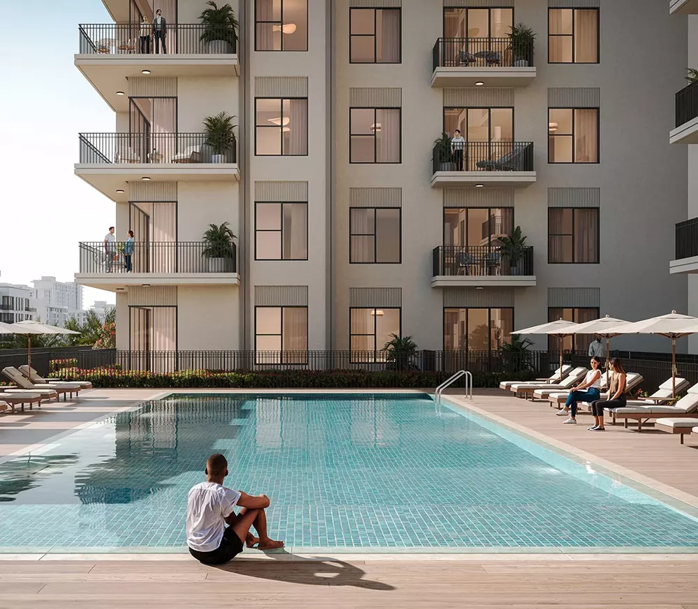 Impressie van Ora, appartementen van Nshama in Town Square, Dubai