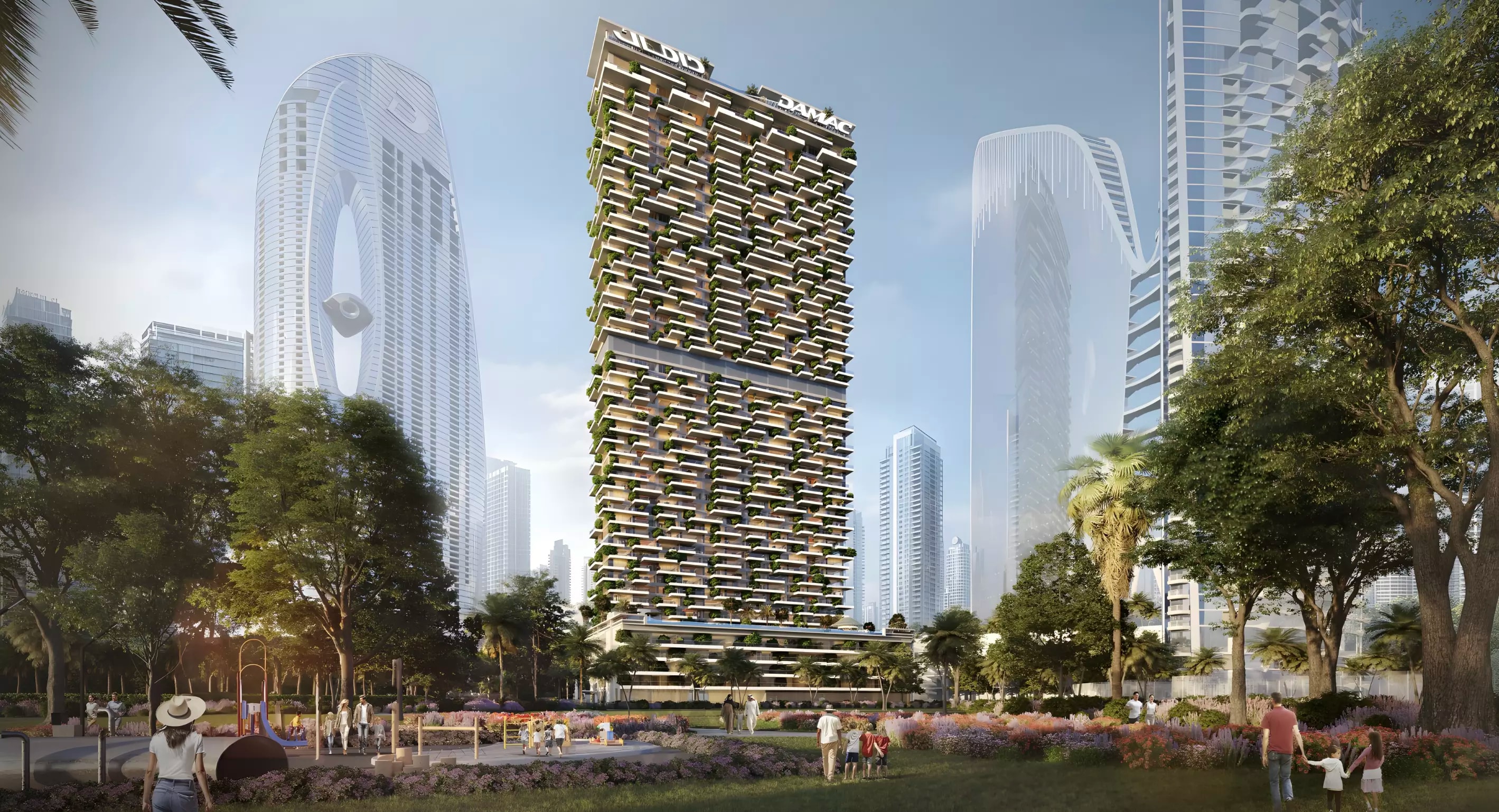Impressie van Safa Gate, woningen van Damac Properties in Al Wasl, Dubai