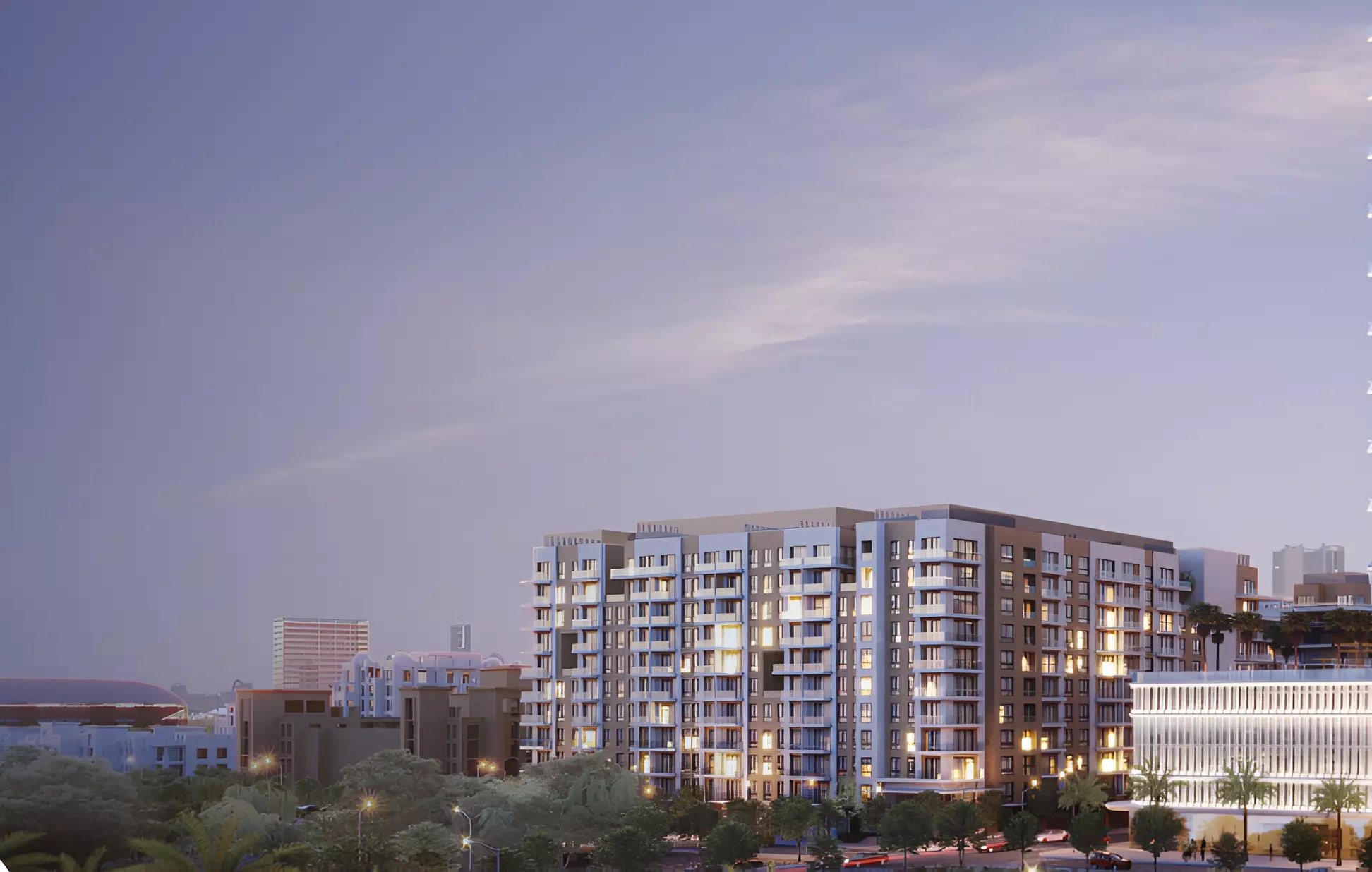 Impressie van Binghatti Aurora, appartementen van Binghatti Developers in Jumeirah Village Circle, Dubai