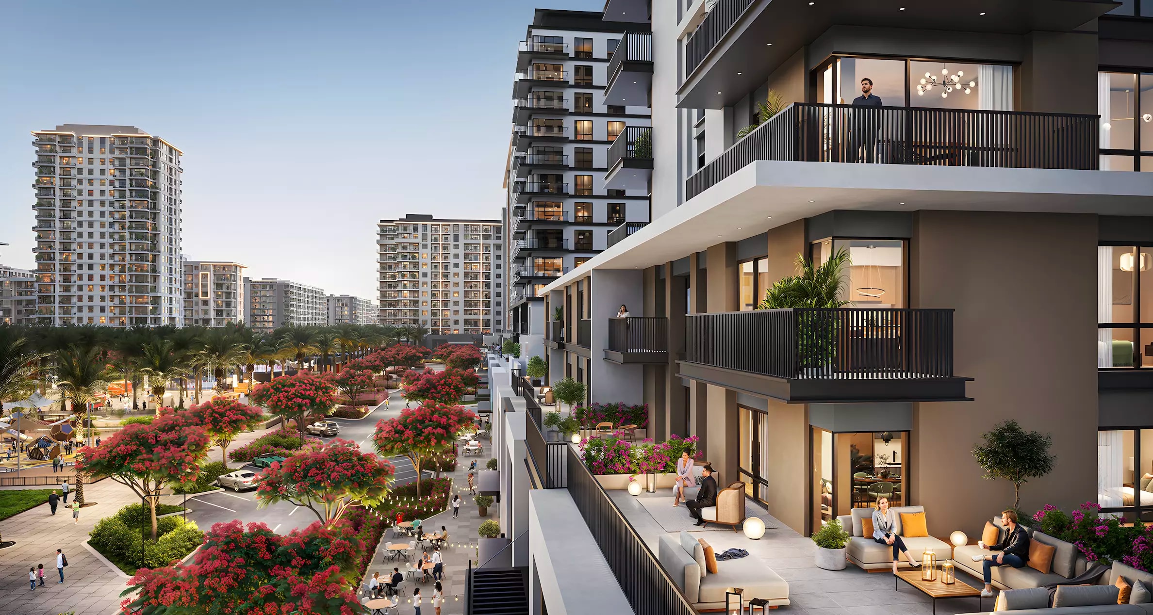 Impressie van Haya On The Park, appartementen van Nshama in Town Square, Dubai