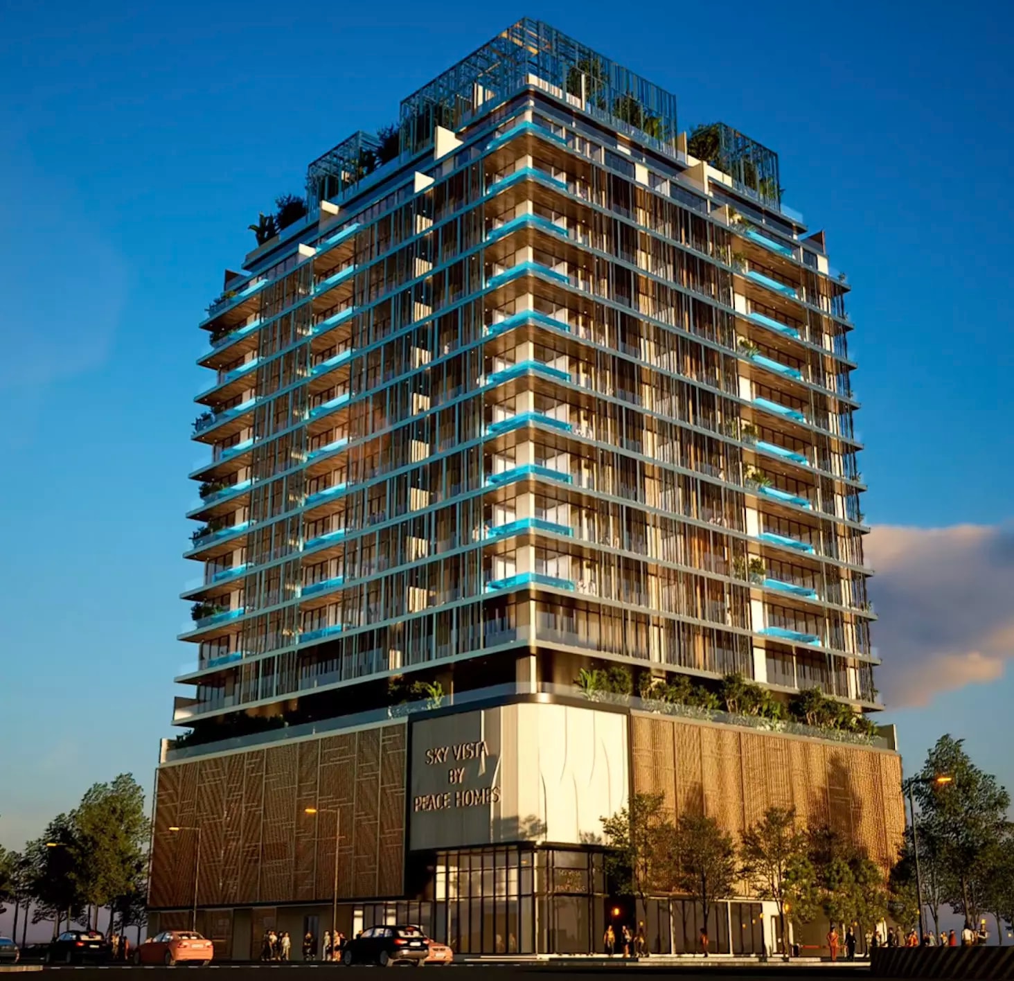 Impressie van Sky Vista, woningen van Peace Homes Group in Jumeirah Village Circle, Dubai