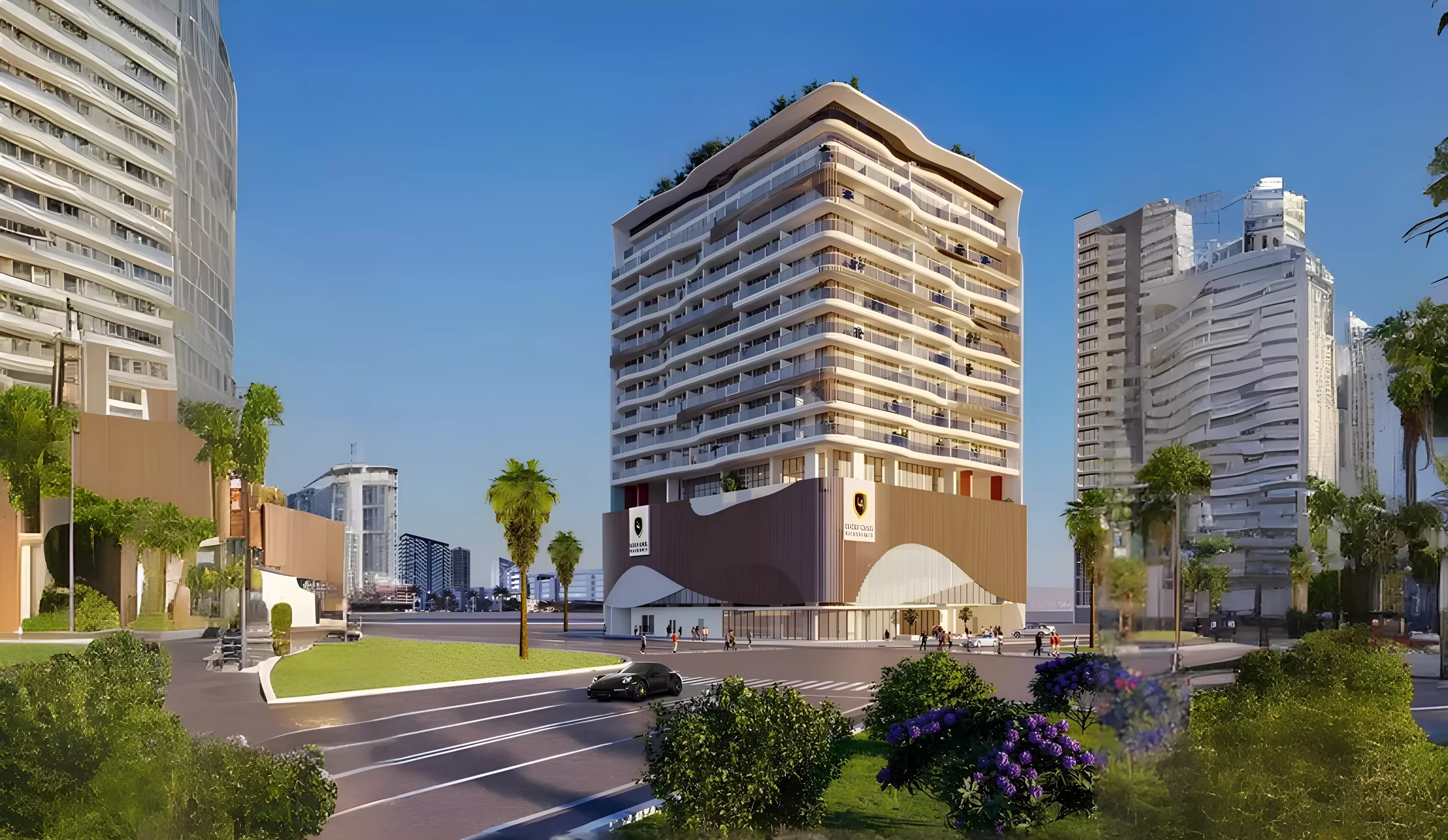Impressie van Lucky Oasis Residence, appartementen van Lucky Aeon Real Estate Development in Jumeirah Village Circle, Dubai