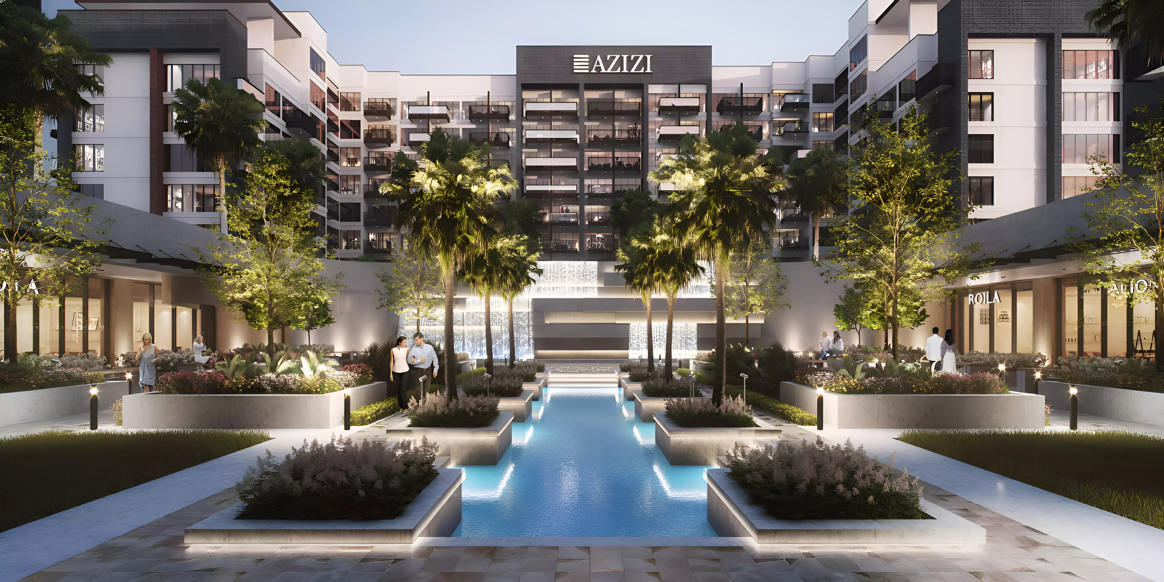 Impressie van Azizi Beach Oasis, appartementen van Azizi Developments in Dubai Studio City, Dubai