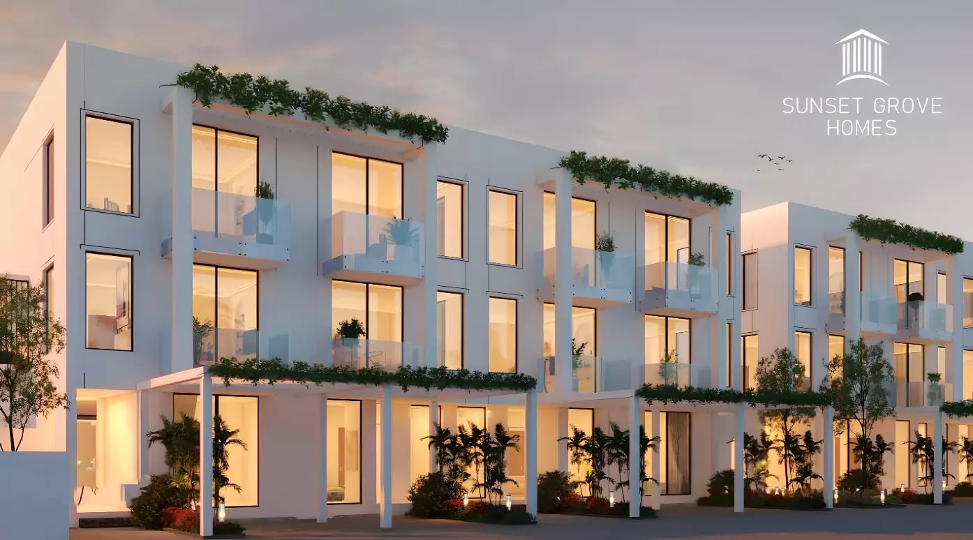 Impressie van Sunset Grove Homes, villa's van SNK Properties in Jumeirah Village Circle, Dubai