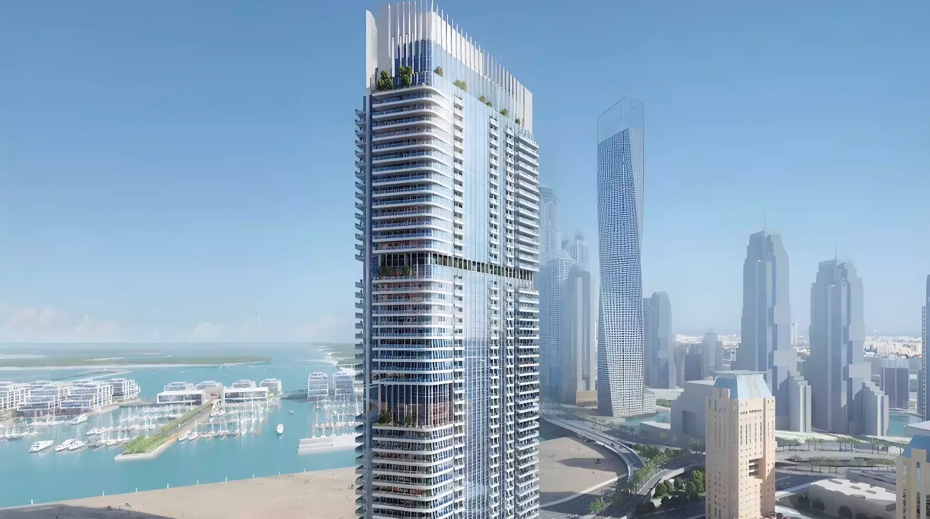 Impressie van Habtoor Grand Residences, woningen van Al Habtoor Group in Dubai Marina, Dubai