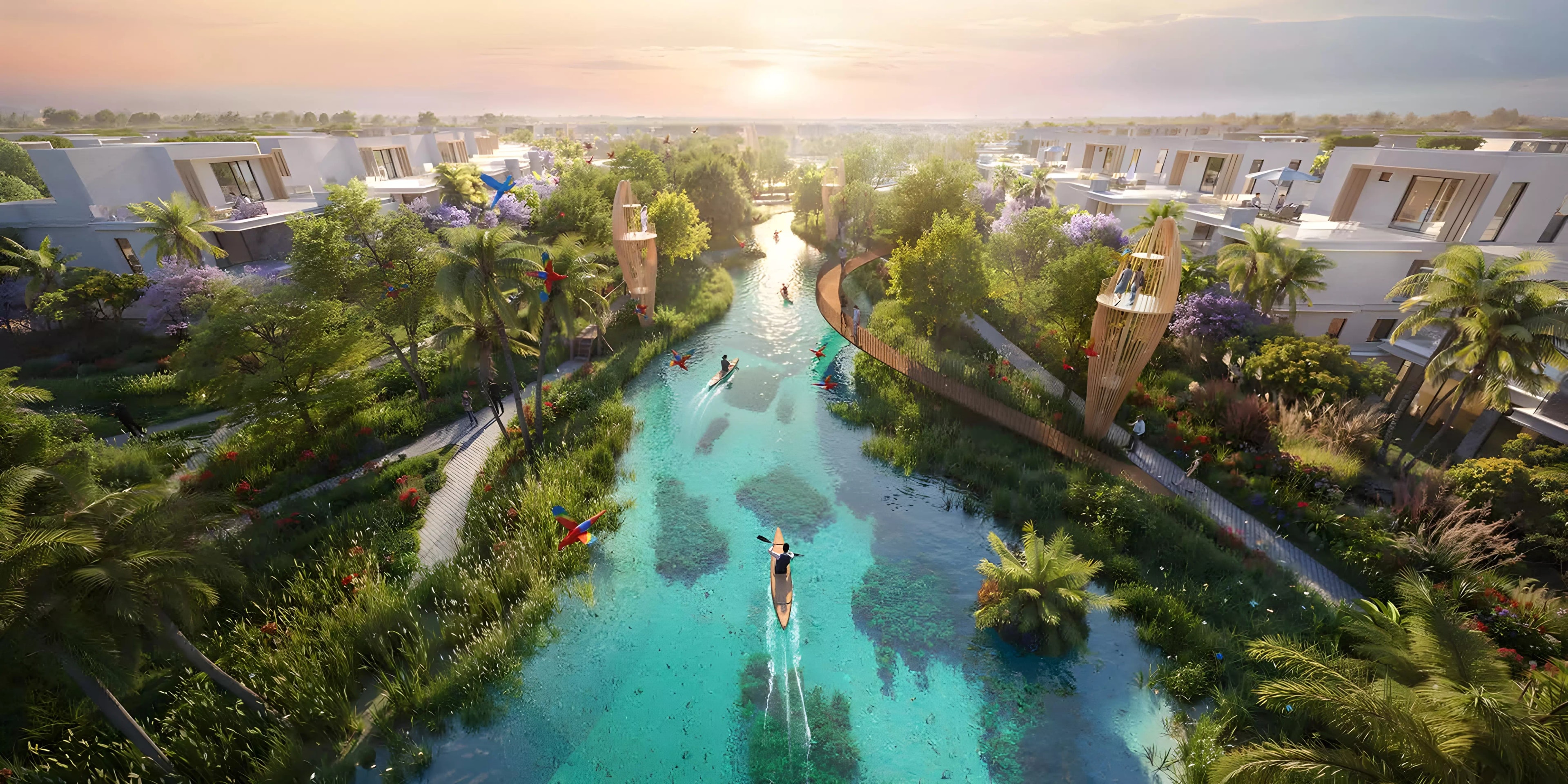 Impressie van Bahamas, woningen van Damac Properties in Damac Islands 2, Dubai