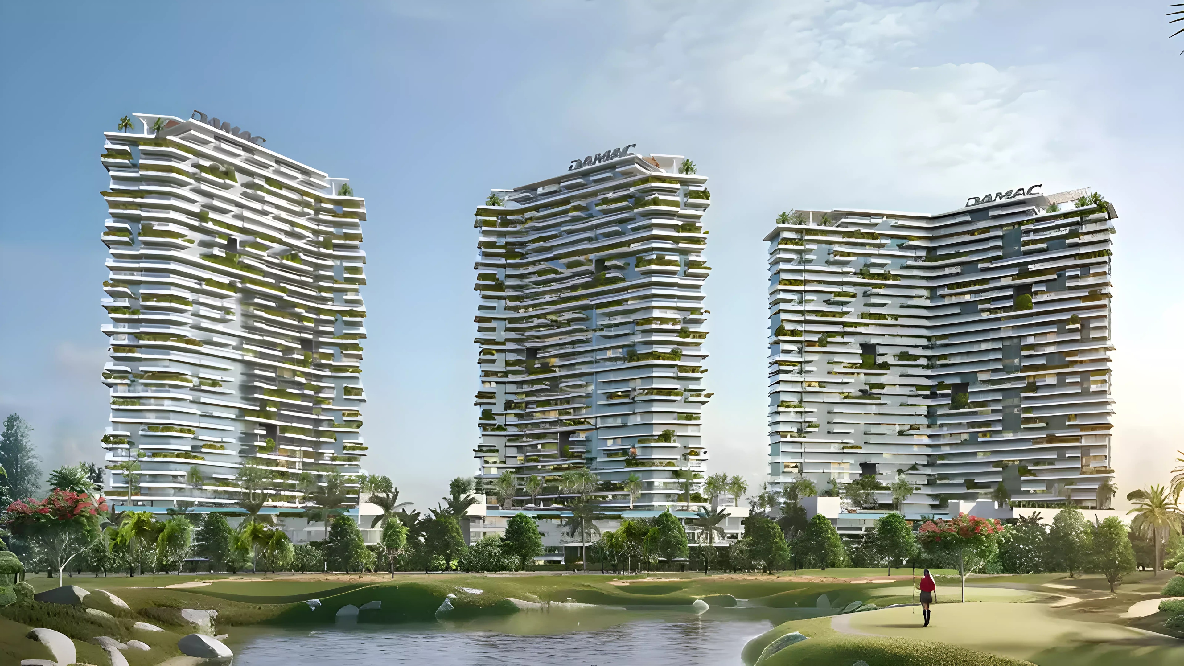 Impressie van Golf Greens, woningen van Damac Properties in Damac Hills, Dubai
