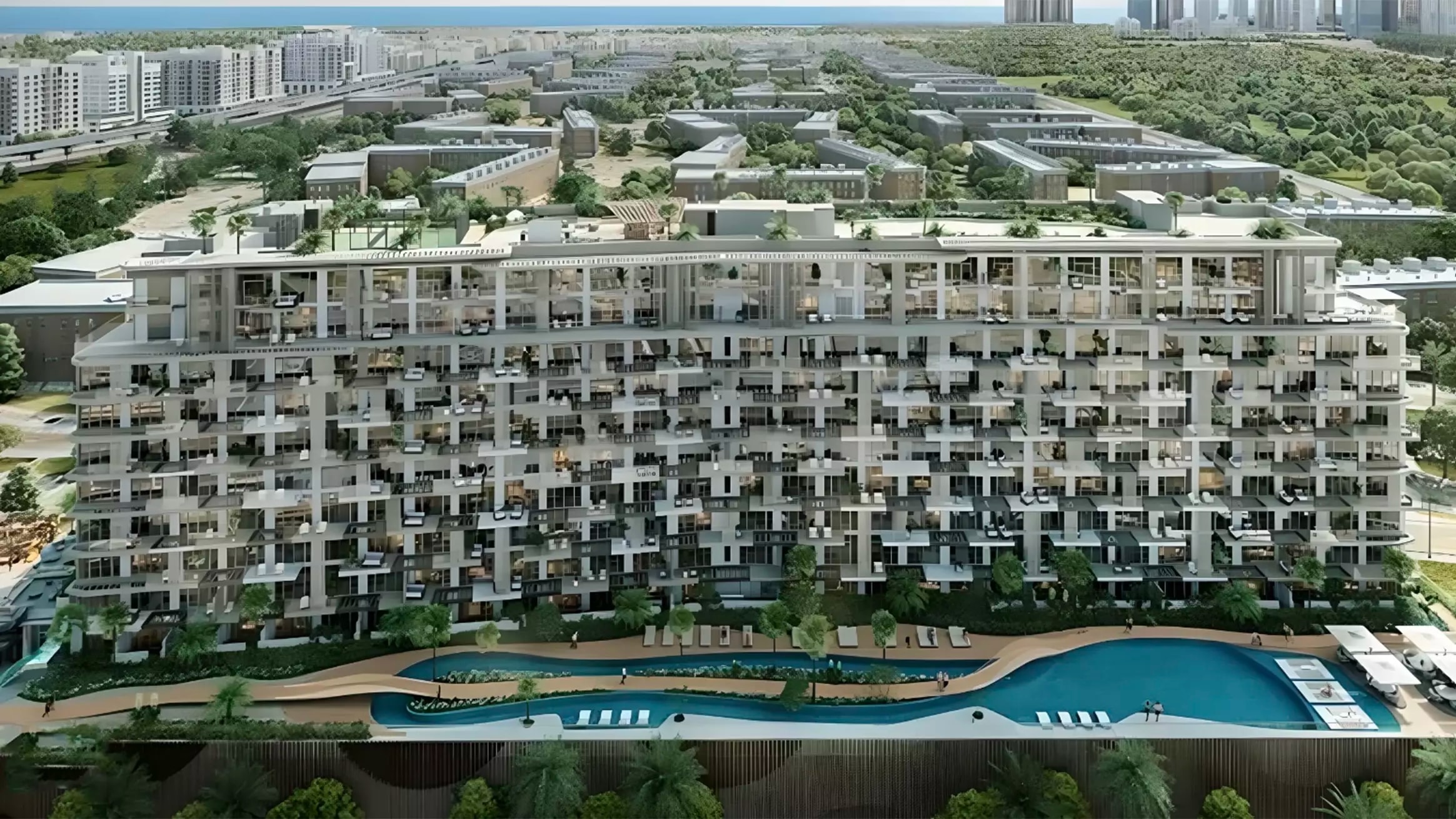Impressie van Serene Gardens Phase 2 By Prescott, appartementen van Prescott Real Estate Development in Al Furjan, Dubai