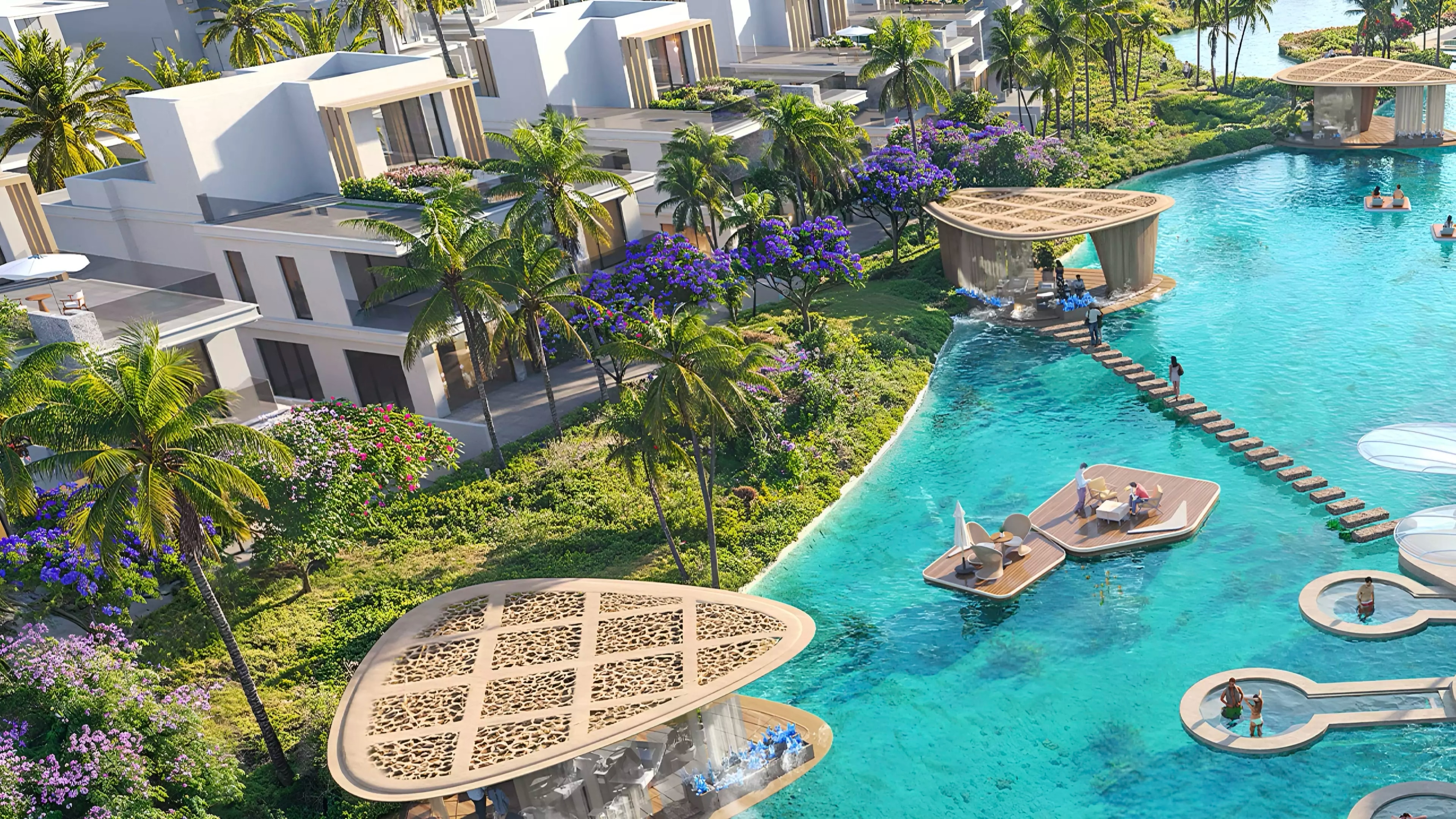 Impressie van Mauritius, woningen van Damac Properties in Damac Islands, Dubai