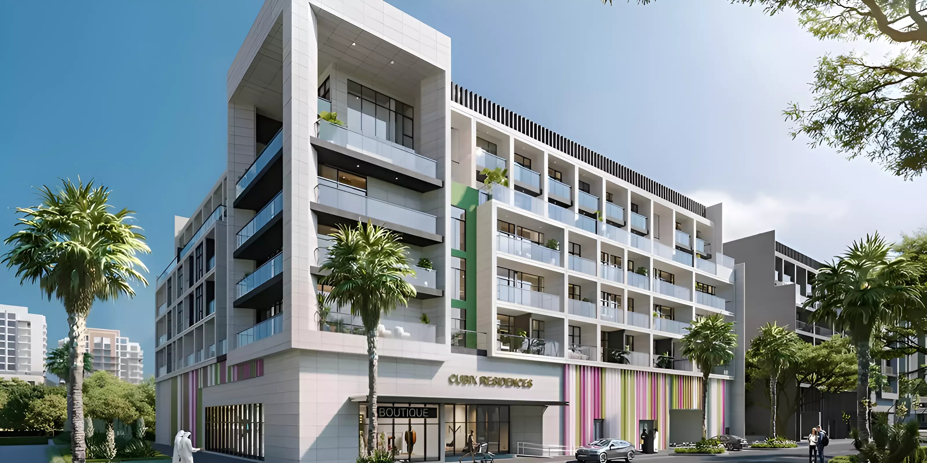 Impressie van Cubix Residences, woningen van QUBE Development in Jumeirah Village Circle, Dubai