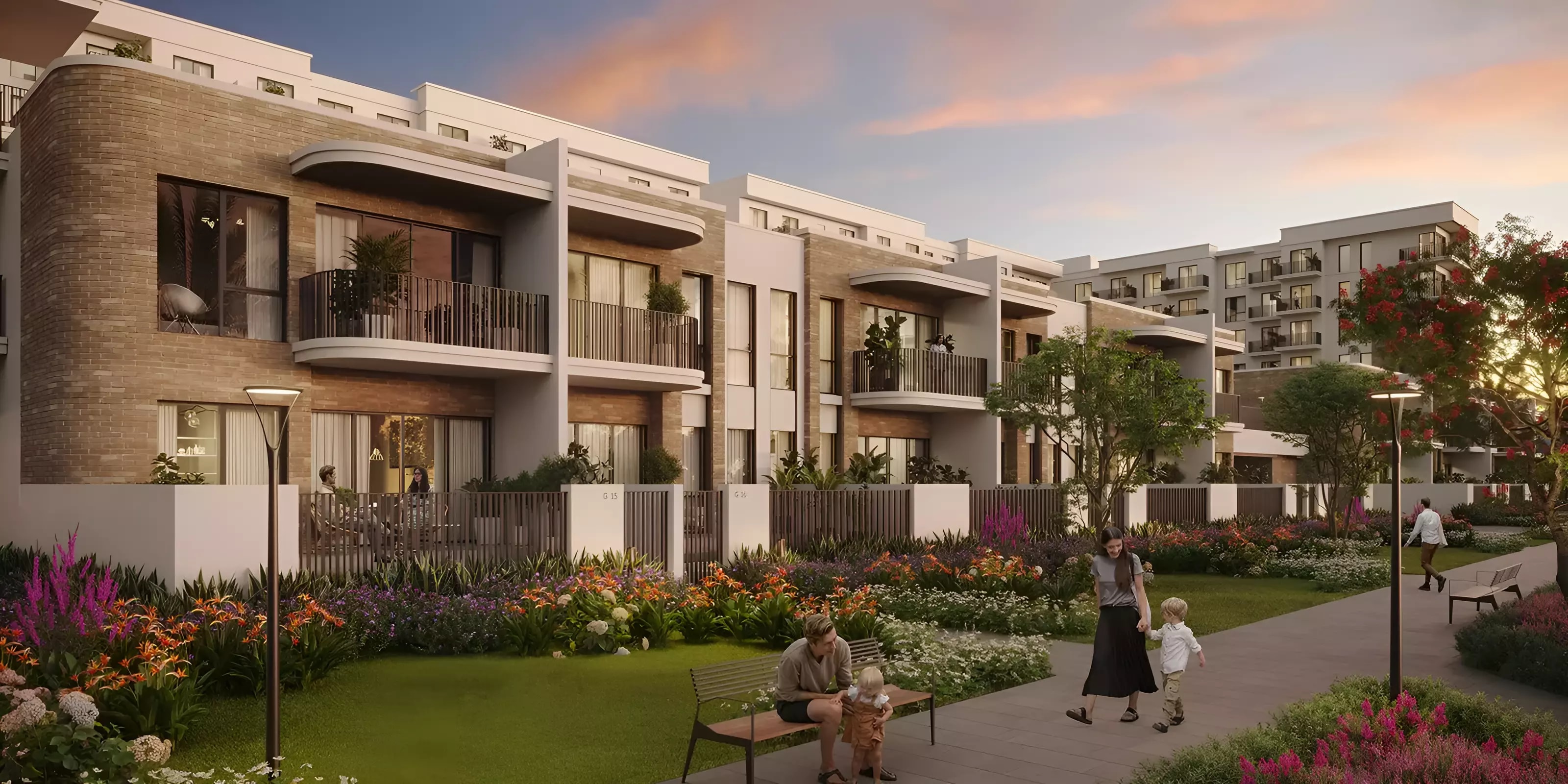 Impressie van The Mayfair, appartementen van Nshama in Town Square, Dubai