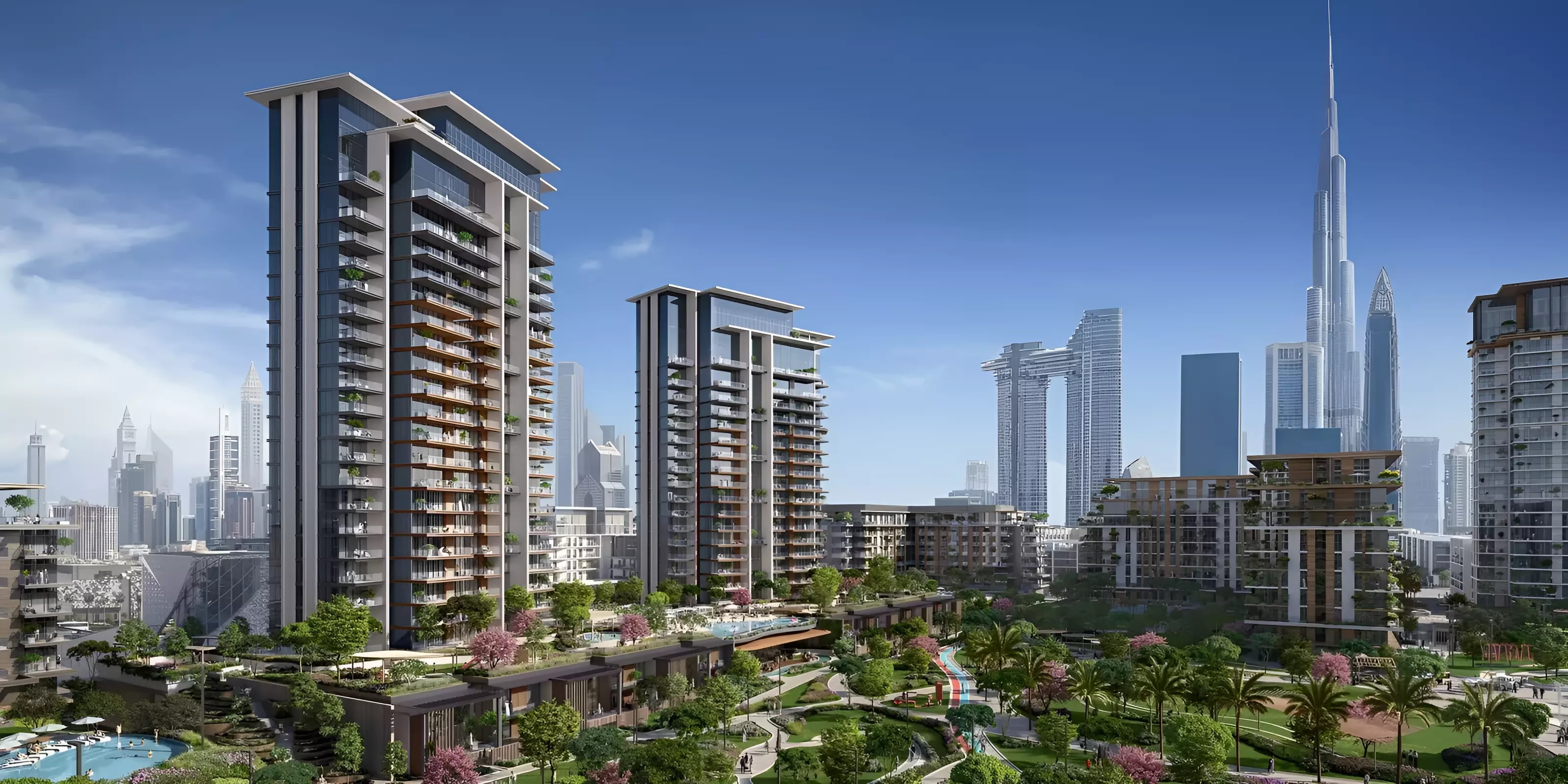 Impressie van Central Park Plaza, woningen van Meraas Holding in City Walk, Dubai