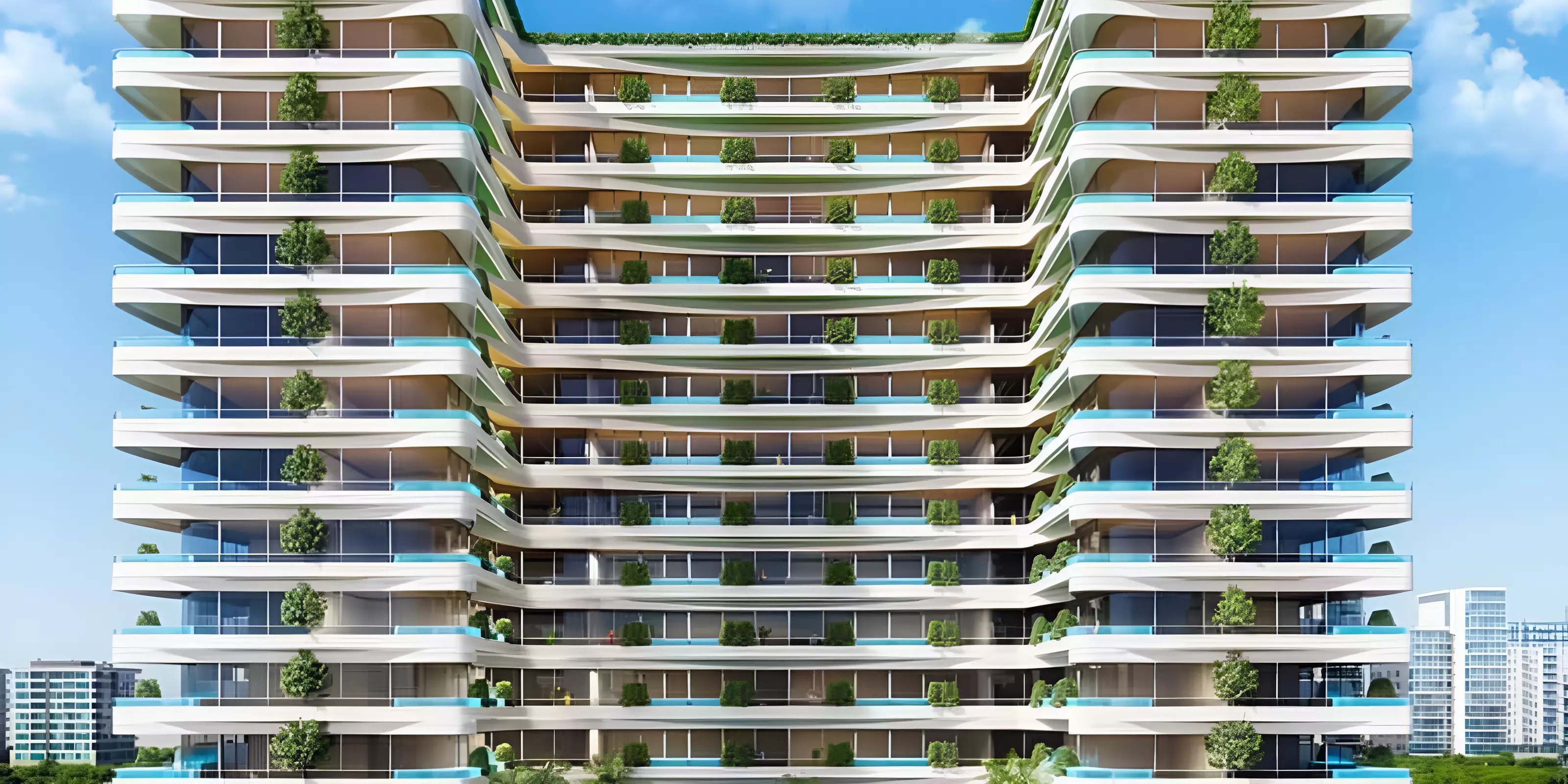 Impressie van The Corner, woningen van Arabian Gulf Properties in Dubai Land Residence Complex, Dubai